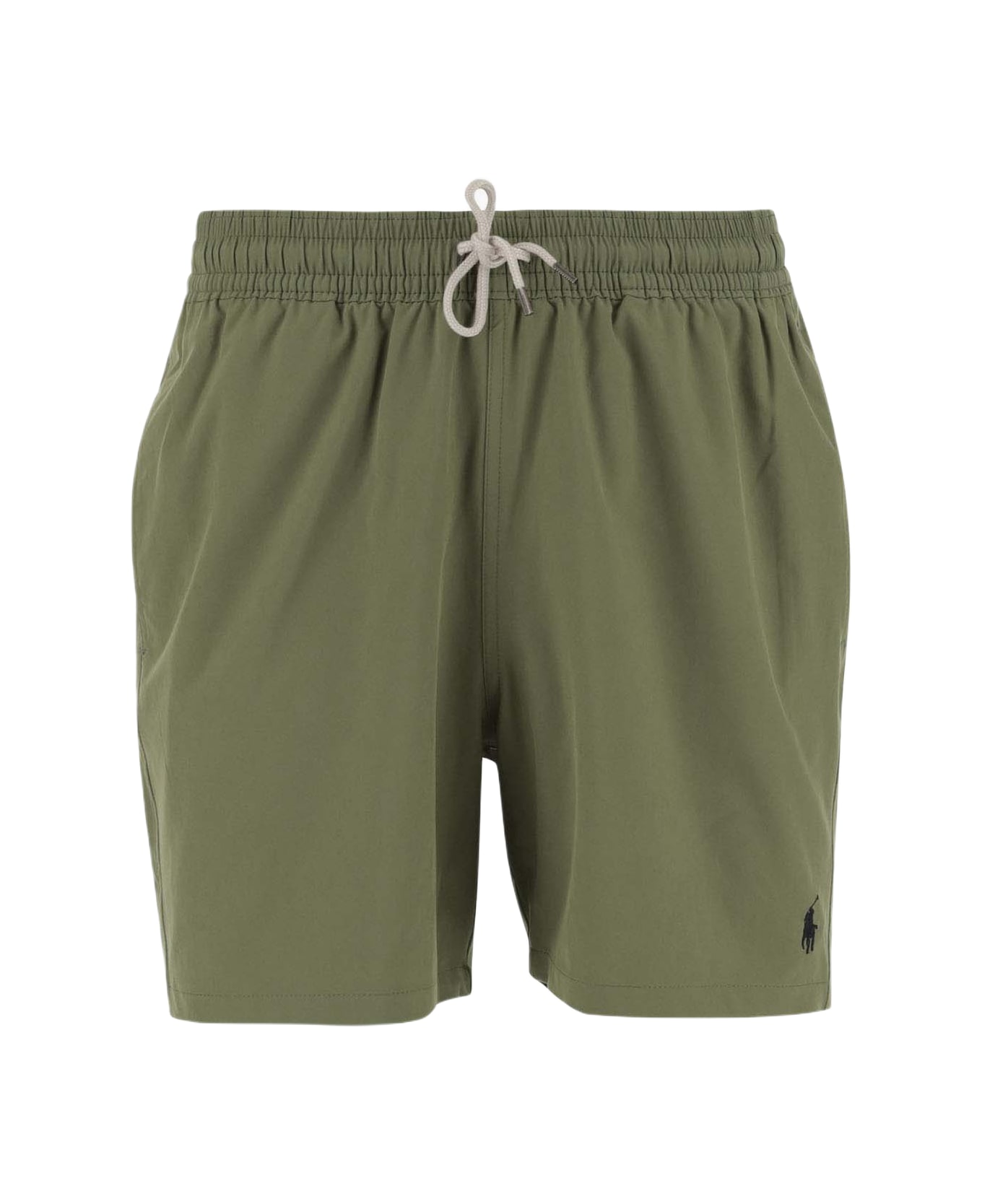 Polo Ralph Lauren Nylon Stretch Swimsuit With Logo Swimming Trunks - GREEN