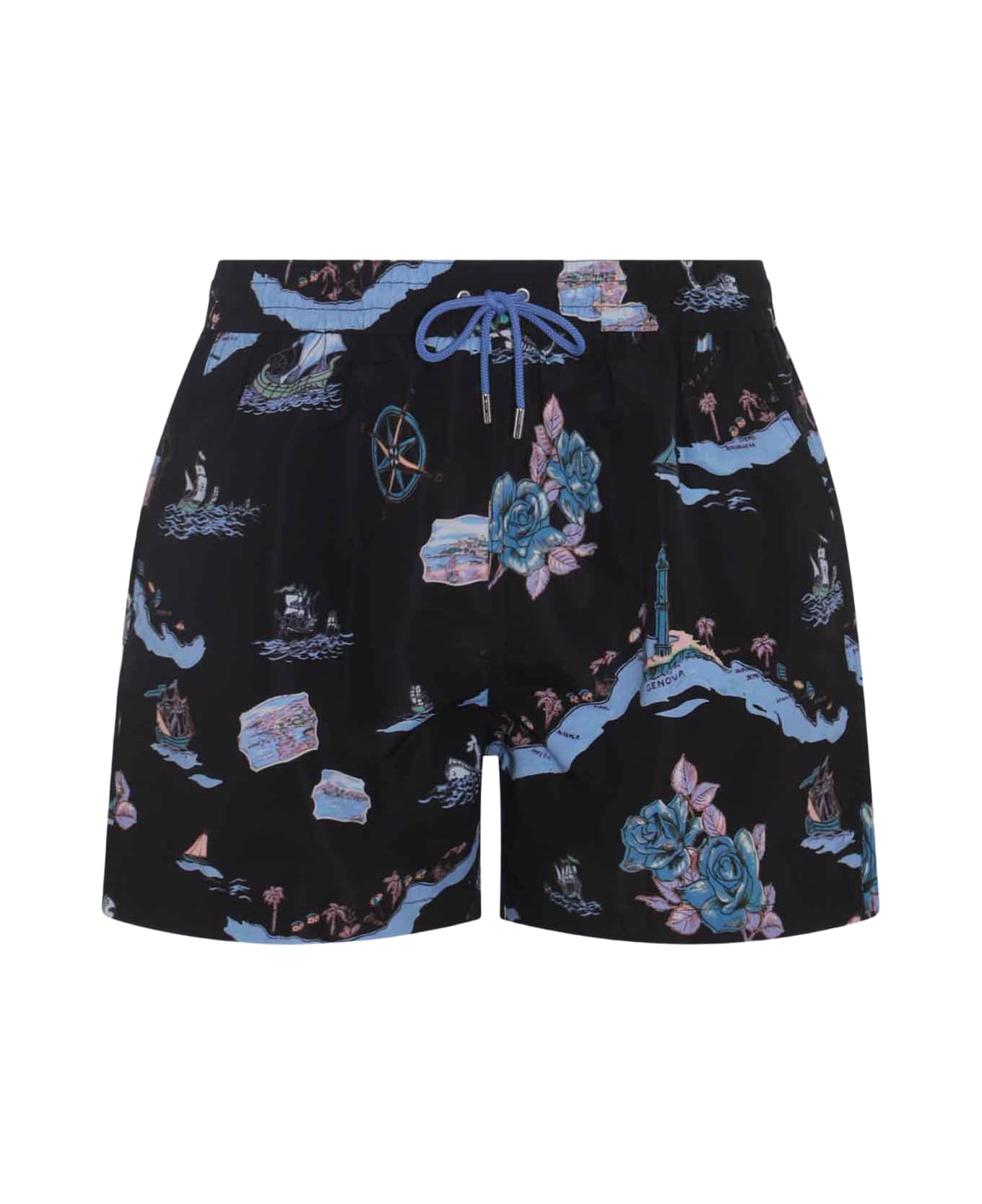 Paul Smith Dark Blue Multicolour Swim Shorts - Blue 水着