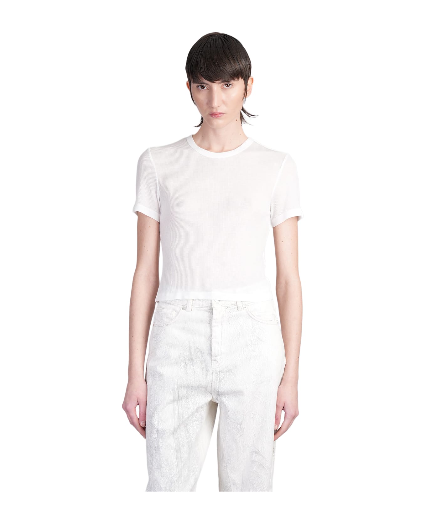 HALFBOY T-shirt In White Modal - white
