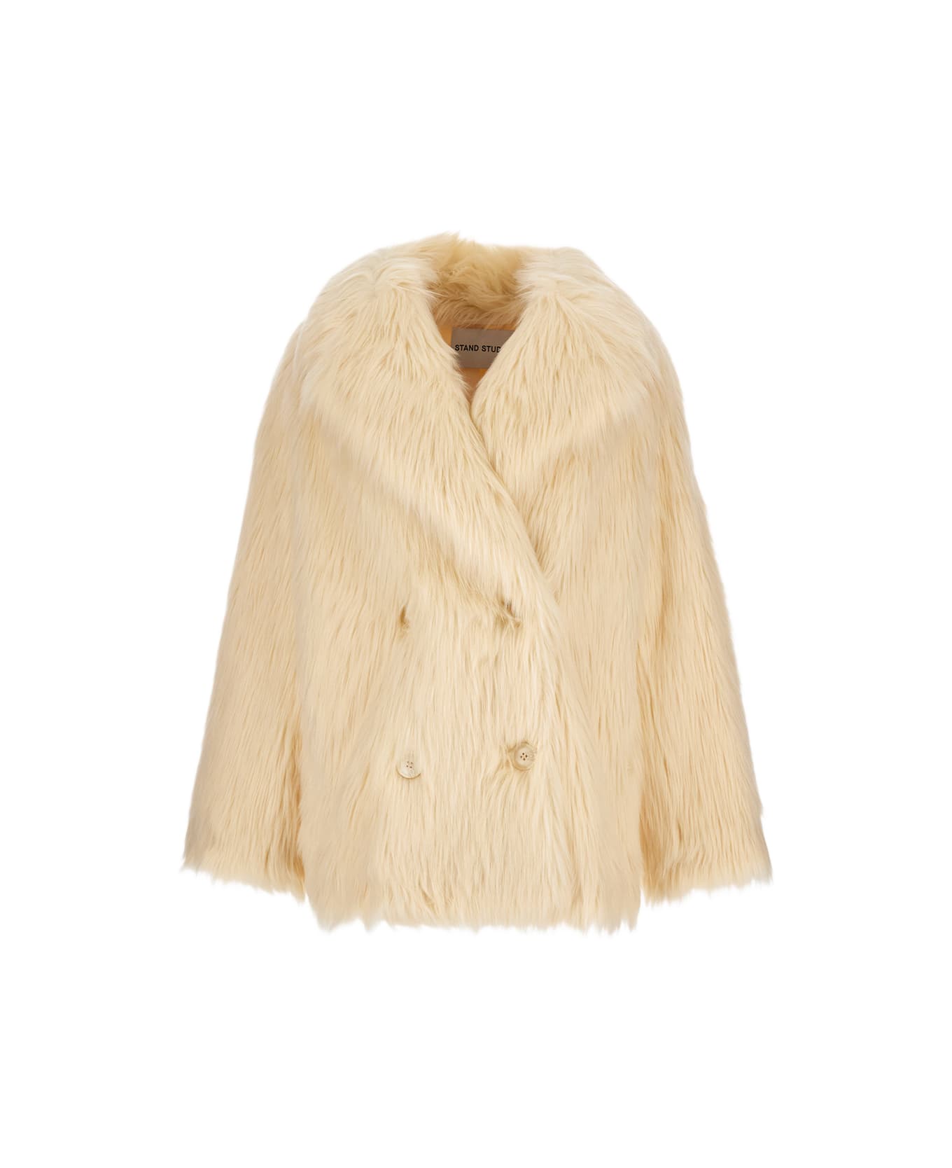 STAND STUDIO Katalina Faux Fur Coat - White