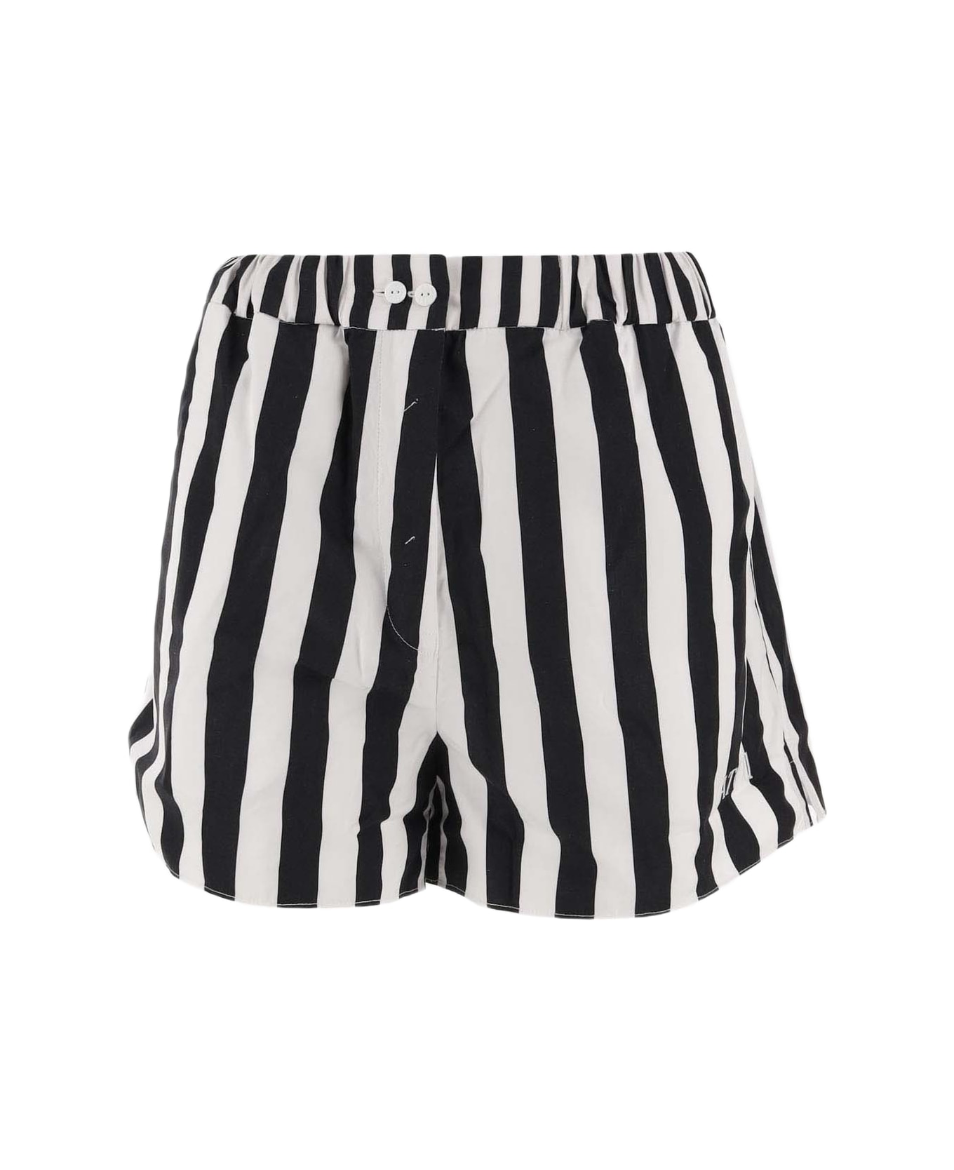 Patou Cotton Shorts With Striped Pattern - Red