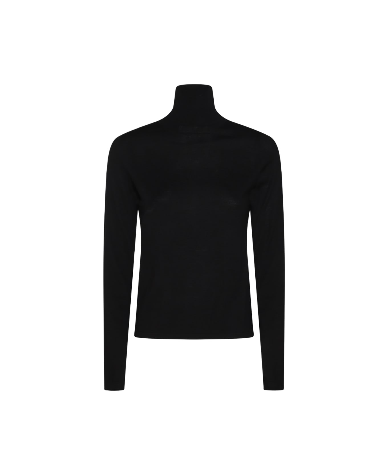 Max Mara Black Wool Veloce Knitwear - Black