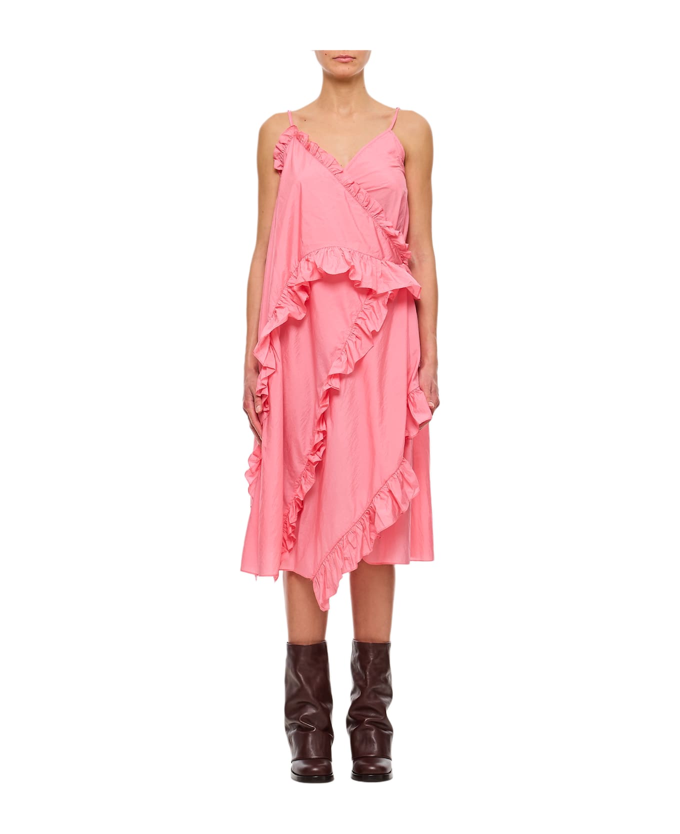 Cecilie Bahnsen Amilia Dress Shiki Light Taffeta Sorbet - Pink