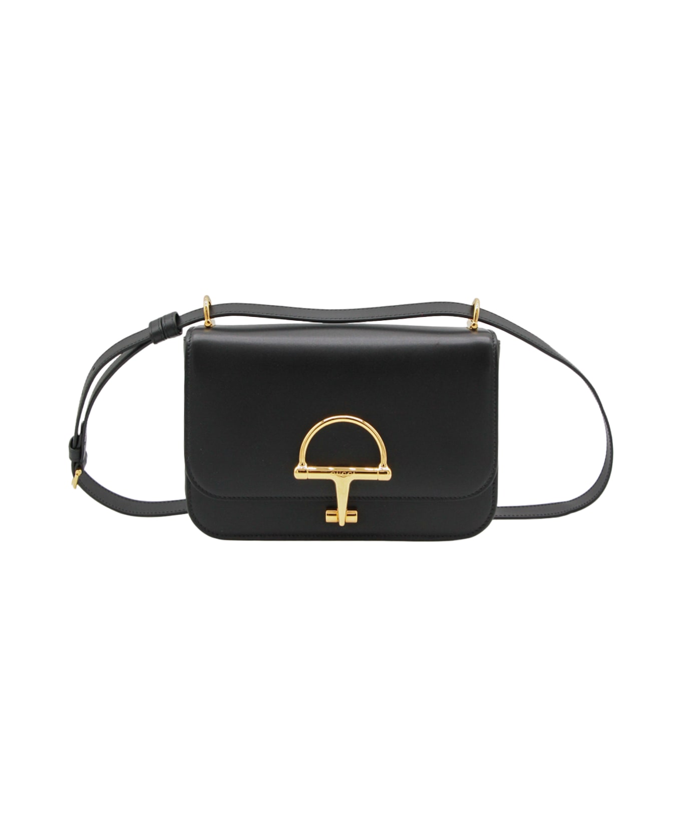 Gucci Black Leather Siena Crossbody Bag - BLACK