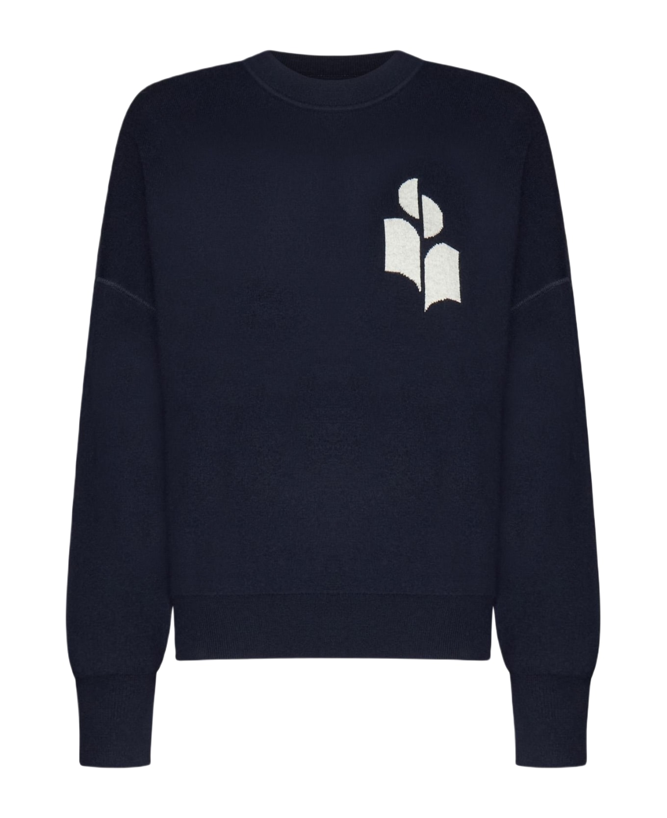 Marant Étoile Atlee Cotton And Wool Blend Sweater - Midnight
