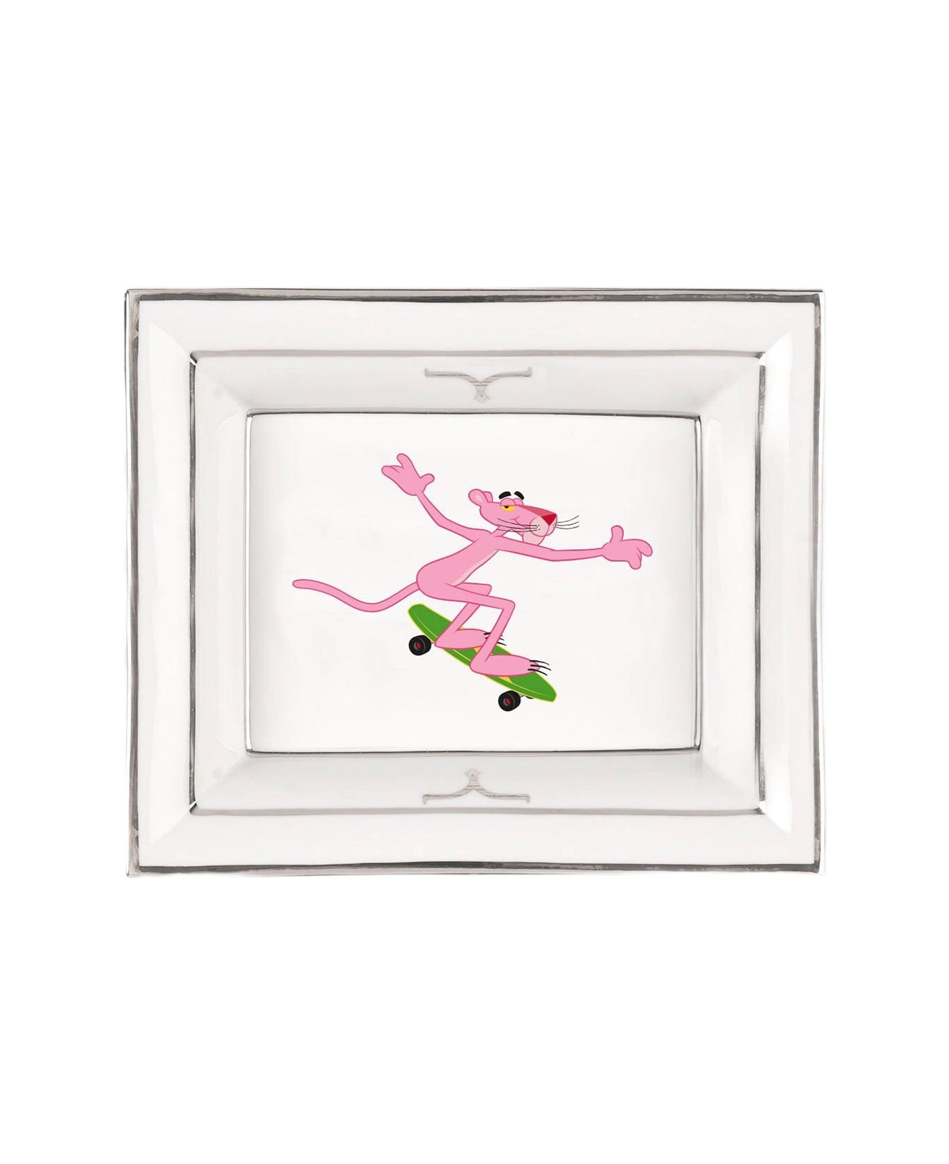 Larusmiani Pocket Emptier Pink Panther Skateboard  - White