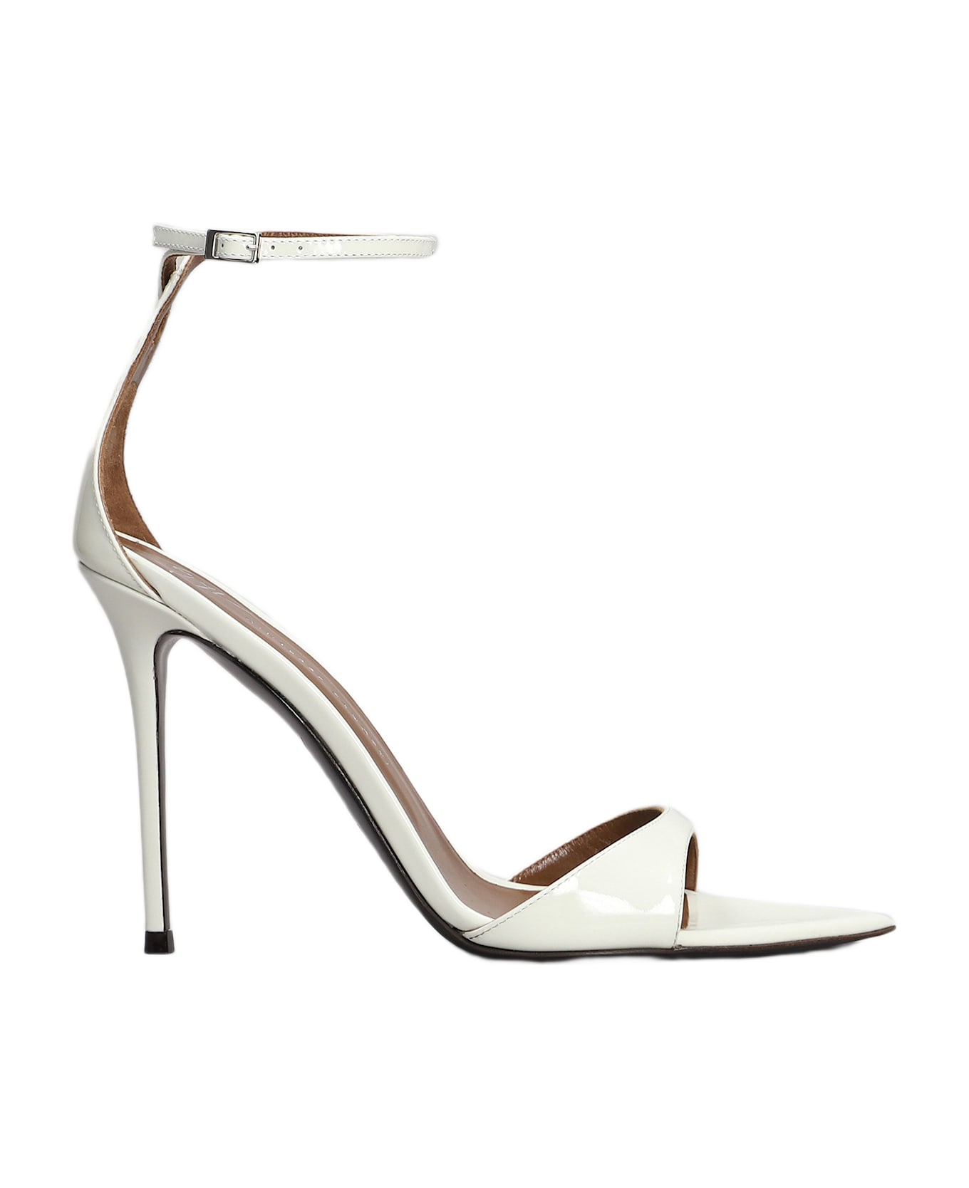 Giuseppe Zanotti Intriigo Strap 105 Sandals In White Leather - white