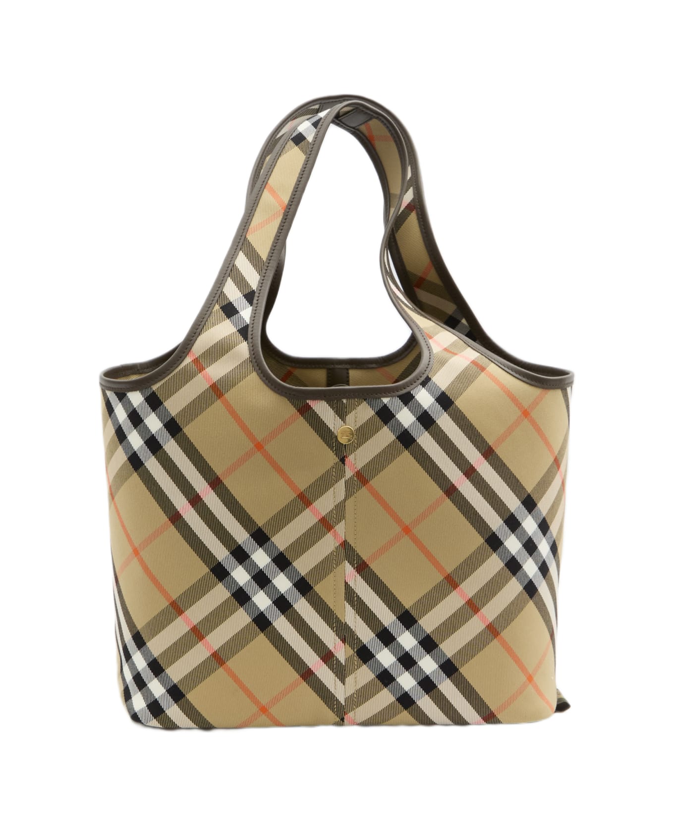 Burberry Small Check Tote Bag - BEIGE