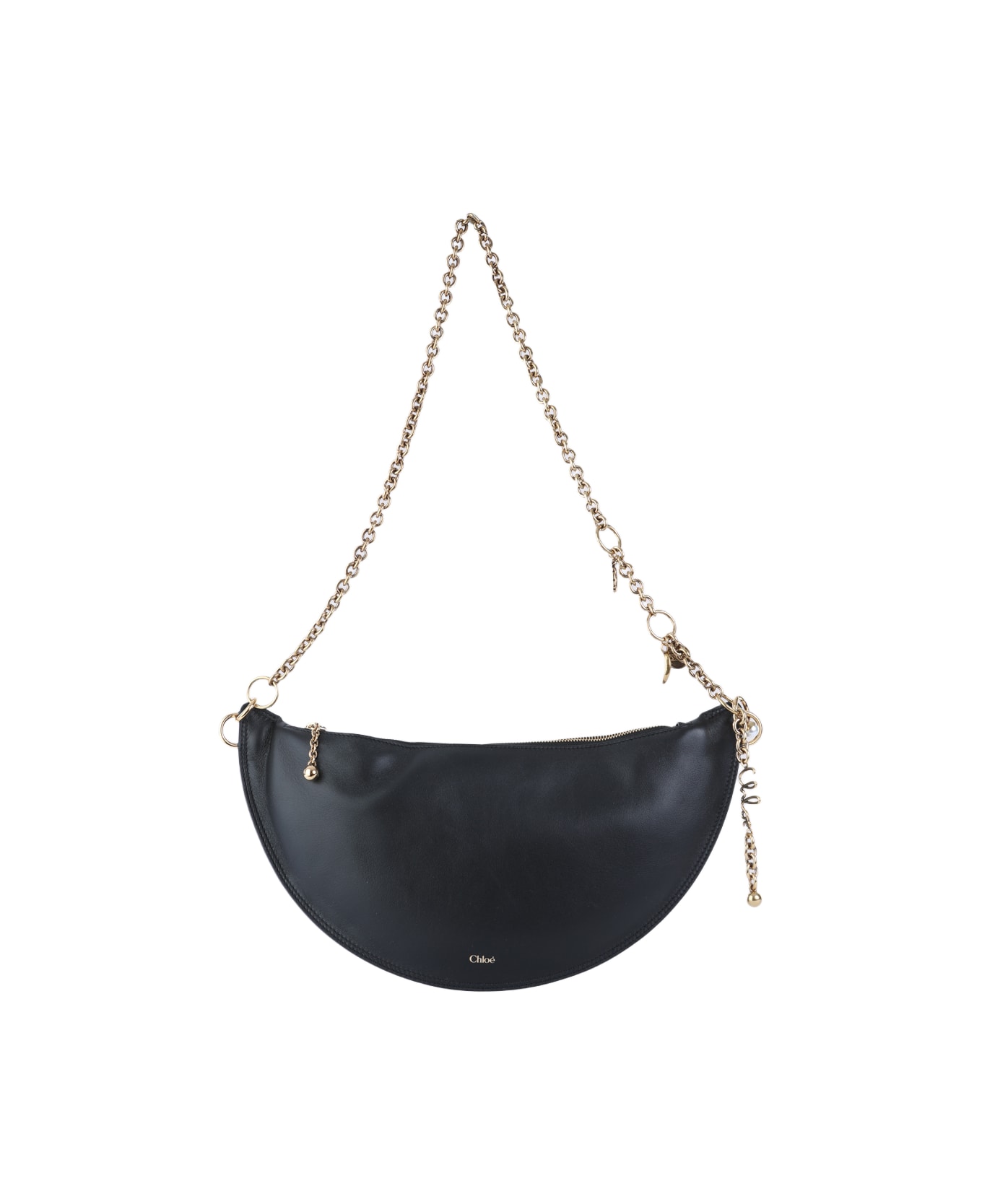 Chloé Black Leather Icons Shoulder Bag - Black