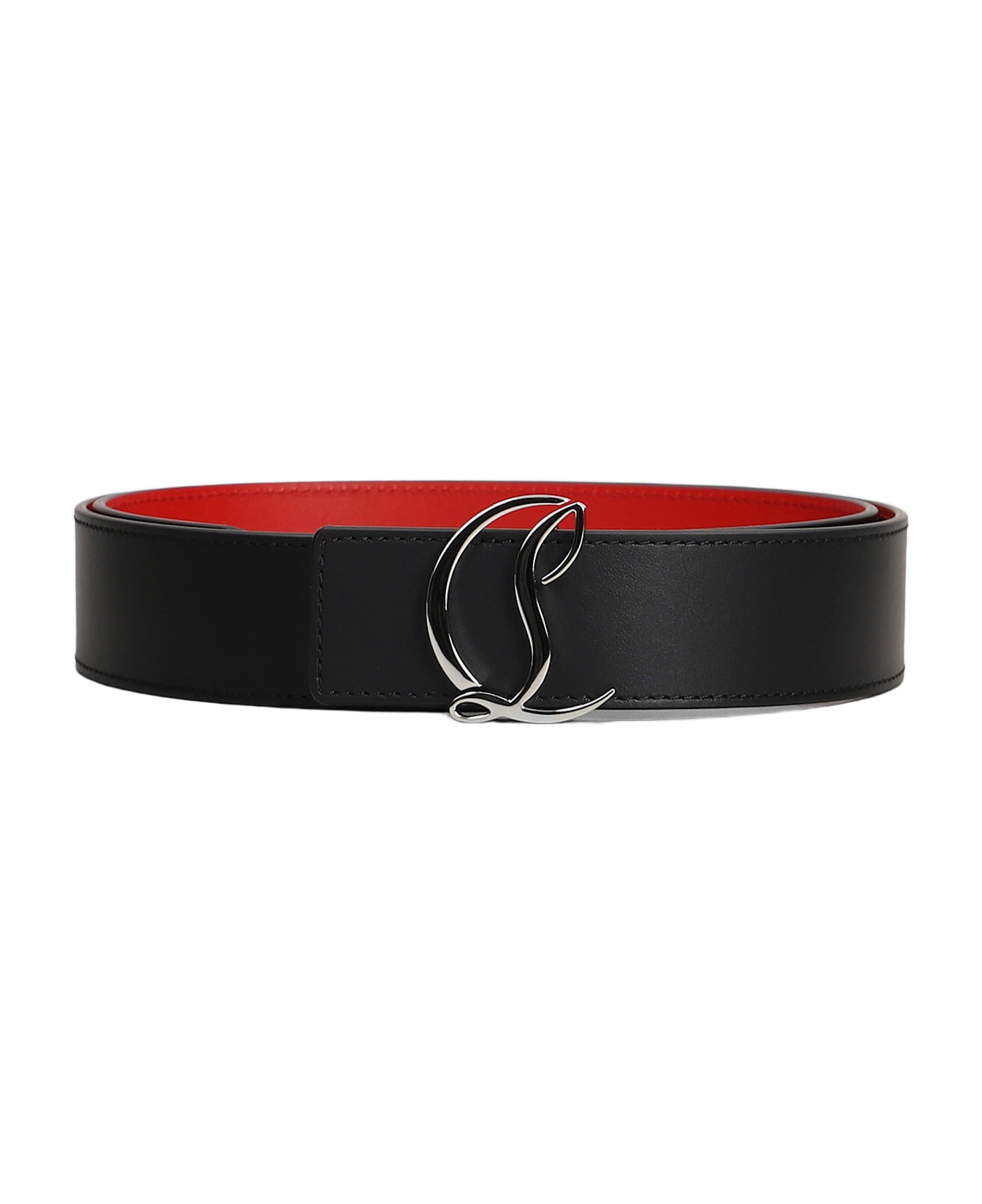 Christian Louboutin Belts In Black Leather - black