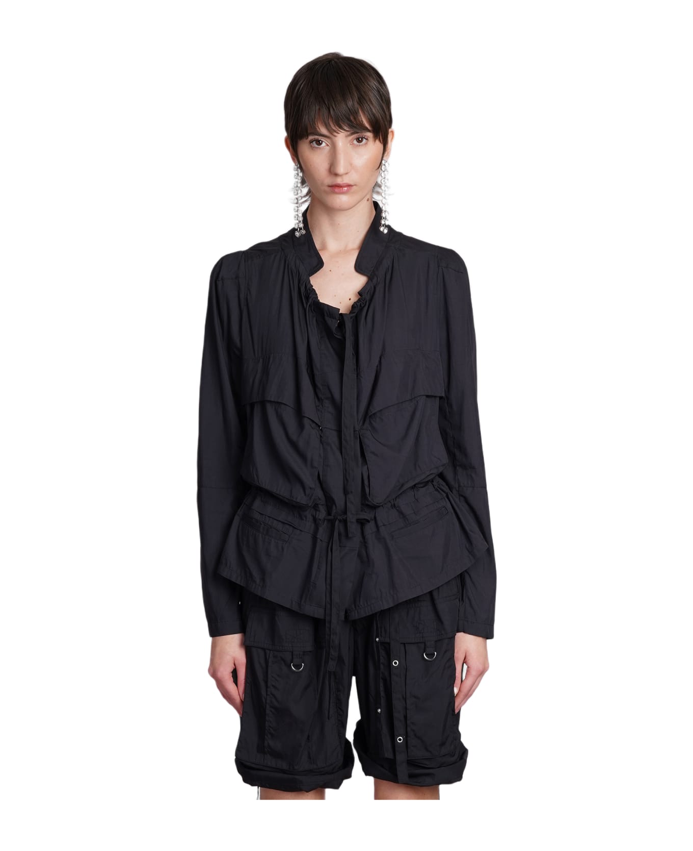 Isabel Marant Nancy Casual Jacket In Black Modal - black