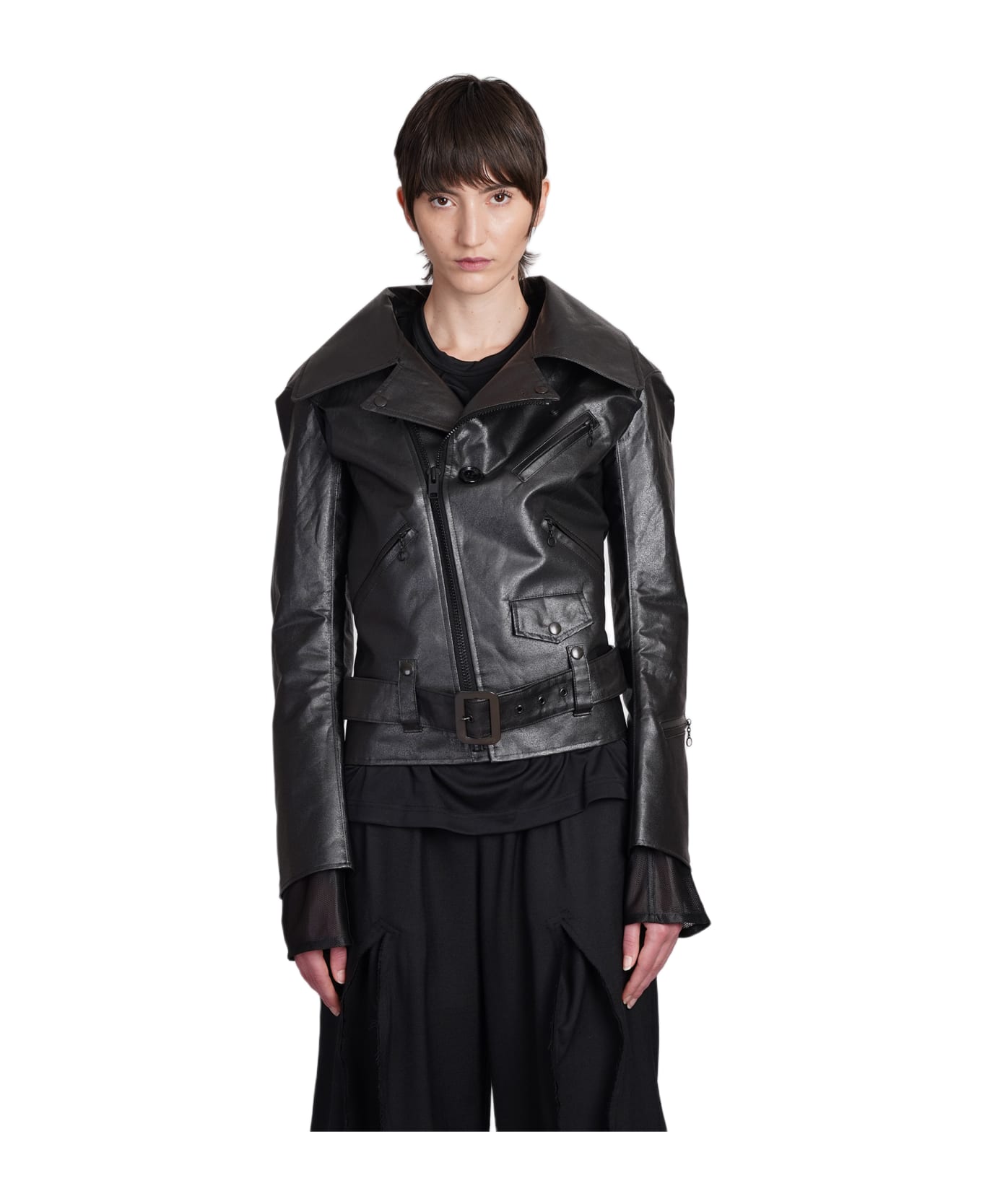 Junya Watanabe Biker Jacket In Black Polyester - black