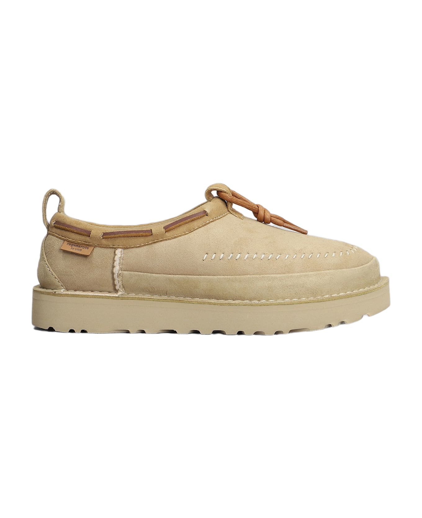 UGG Tasman Crafted Loafers In Beige Suede - beige