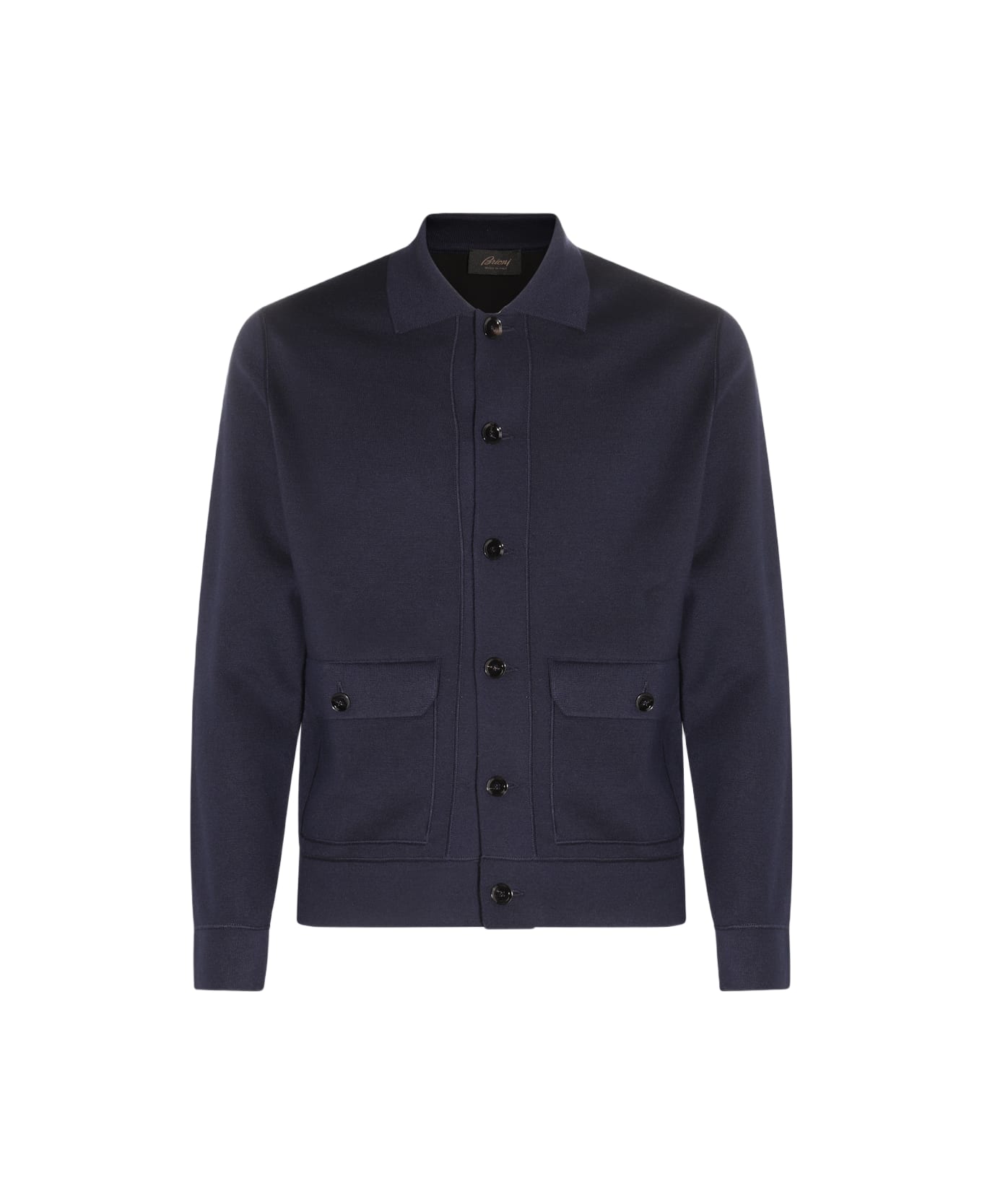 Brioni Navy Cotton And Cashmere Blend Casual Jacket - Blue