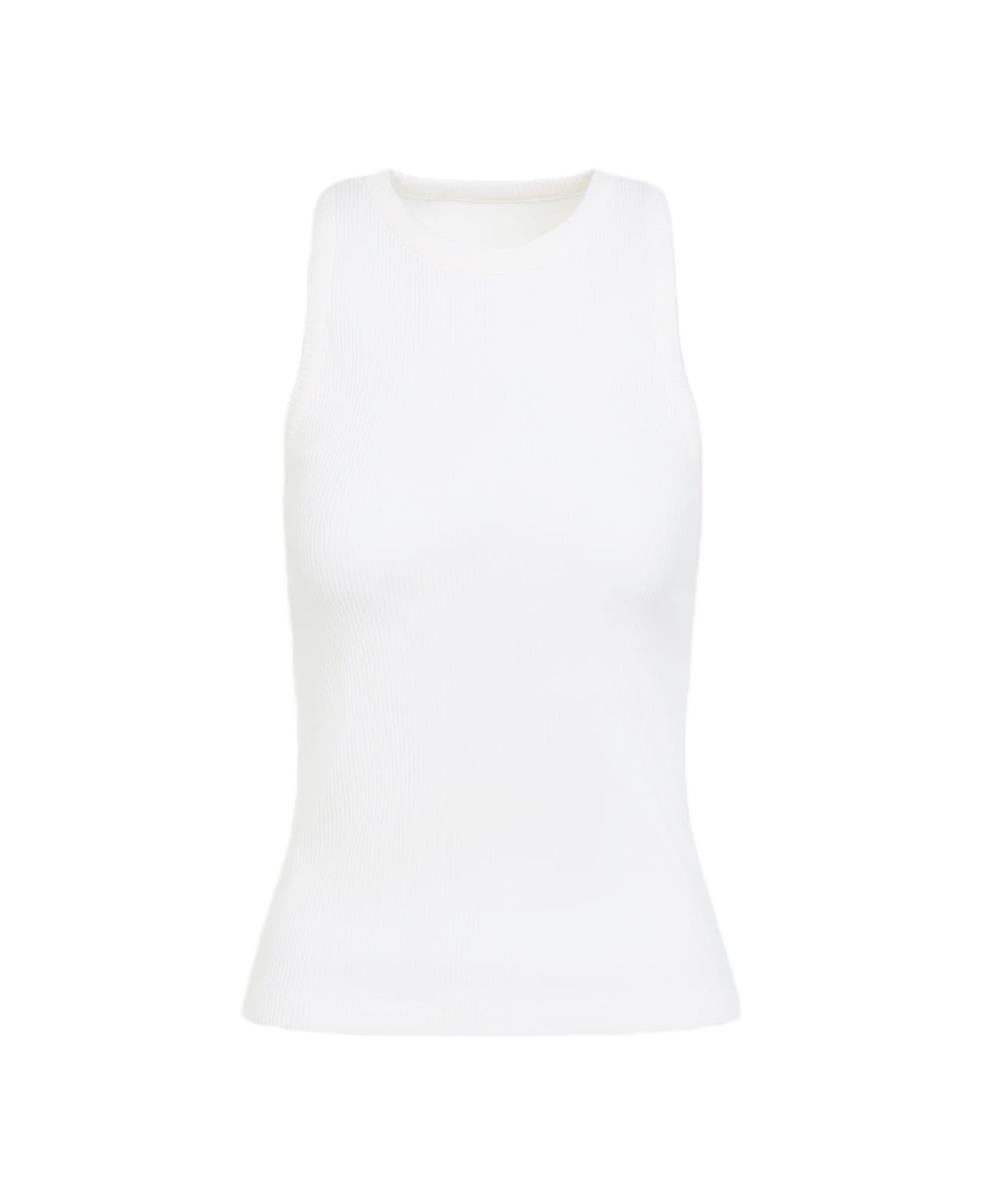 Bottega Veneta Cotton Ribbed Tank Top - Chalk