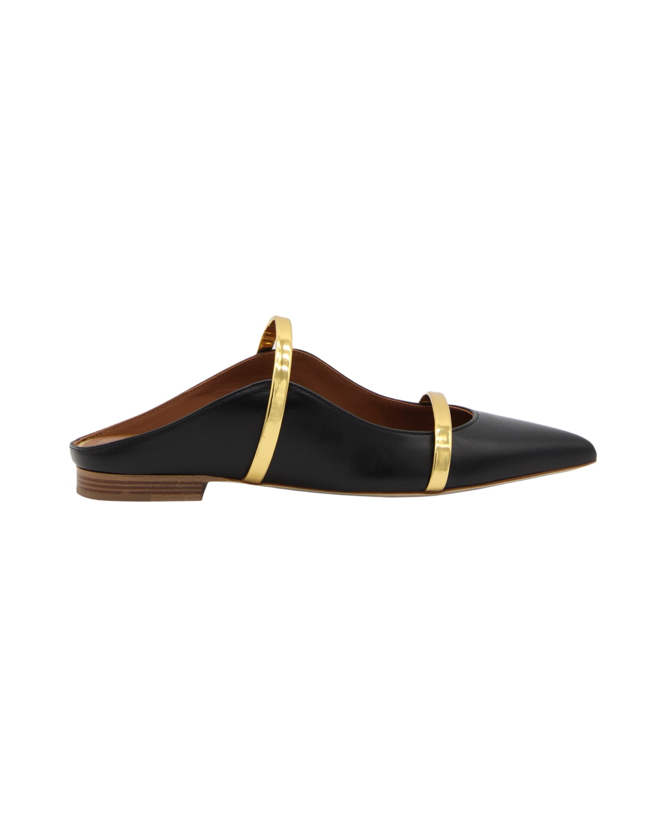 Malone Souliers Black And Gold-tone Leather Maureen - Black