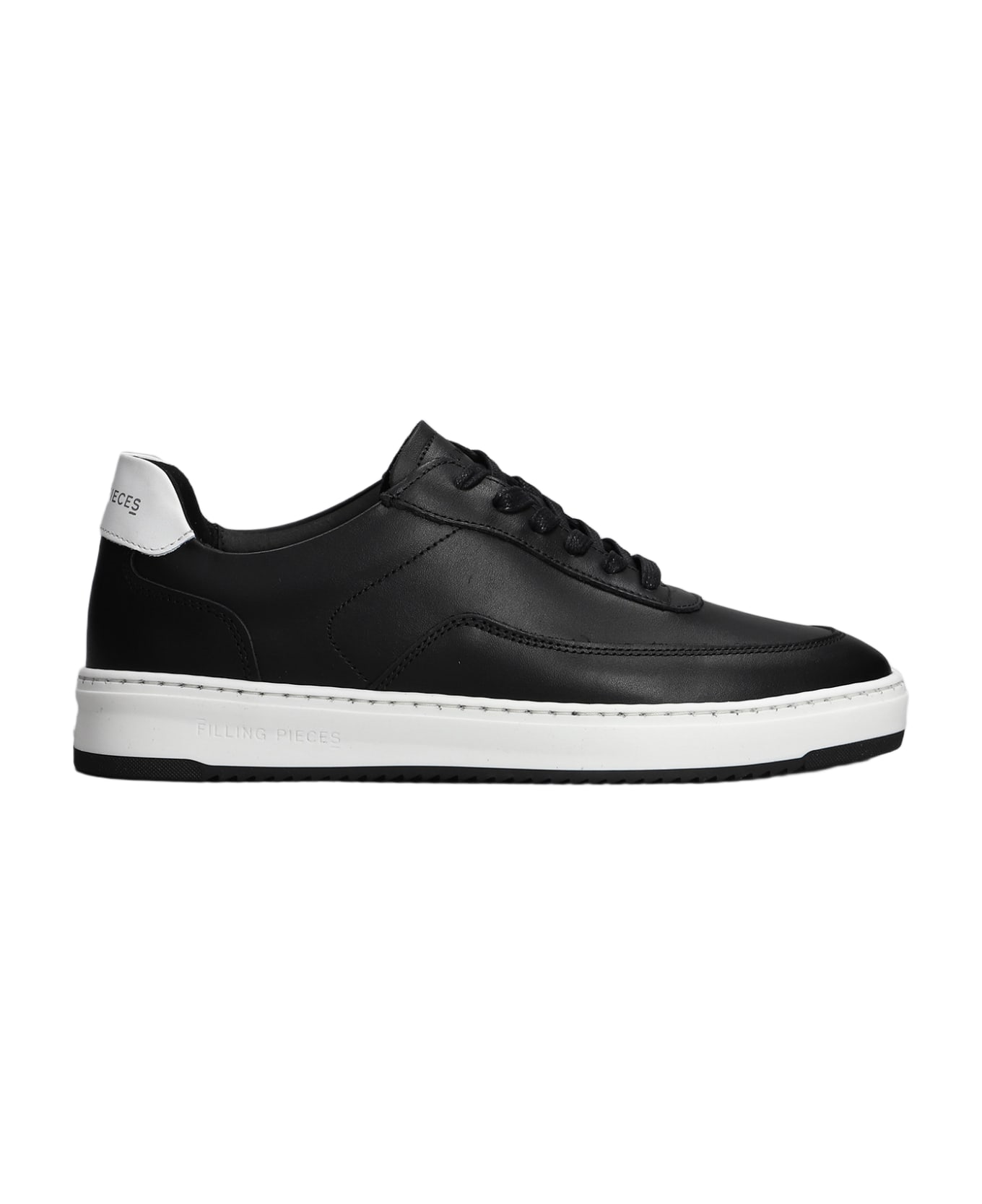 Filling Pieces Mondo Lux Sneakers In Black Leather - Black