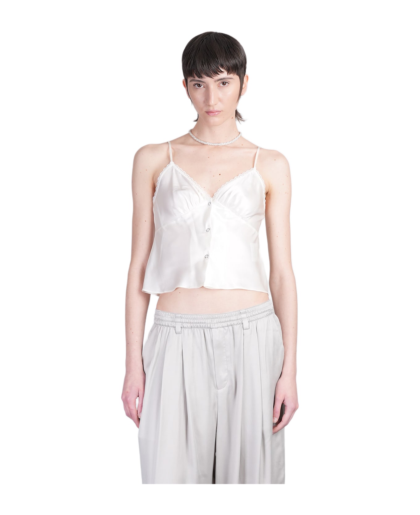 Alexander Wang Topwear In Beige Silk - beige