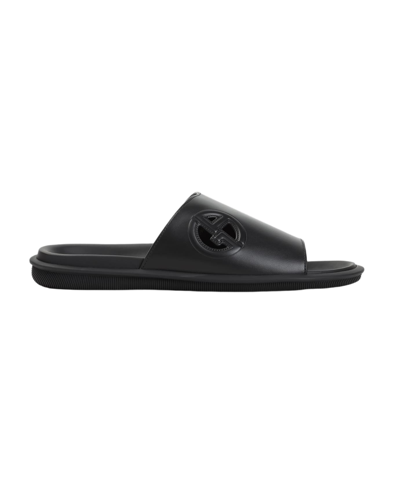 Giorgio Armani Slide Sandals - Nero