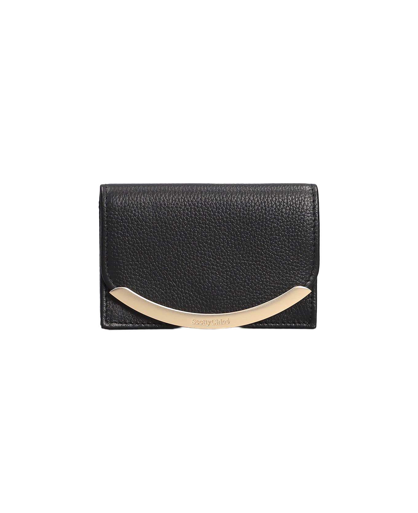 See by Chloé Lizzie Wallet In Black Leather - black