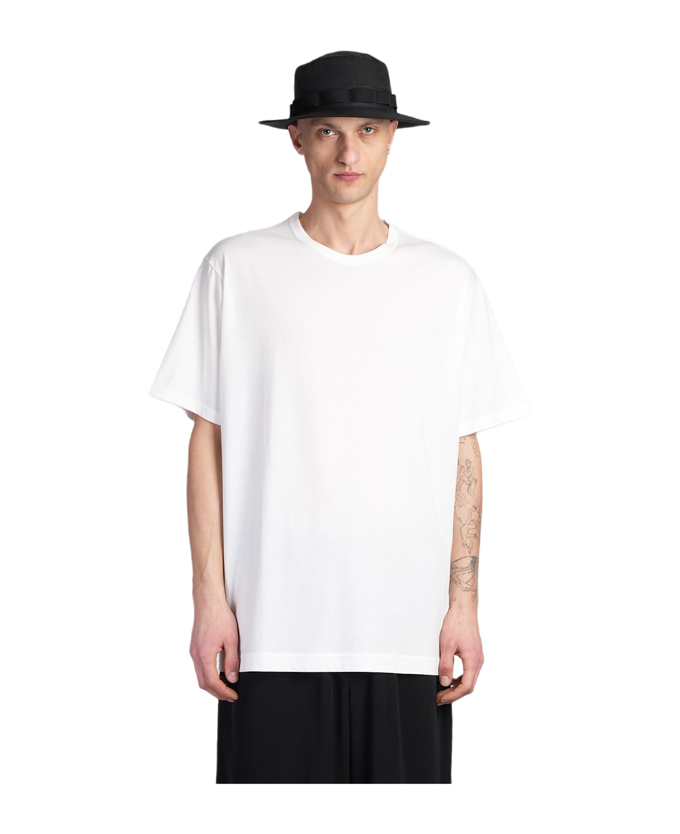 Yohji Yamamoto T-shirt In White Cotton - white