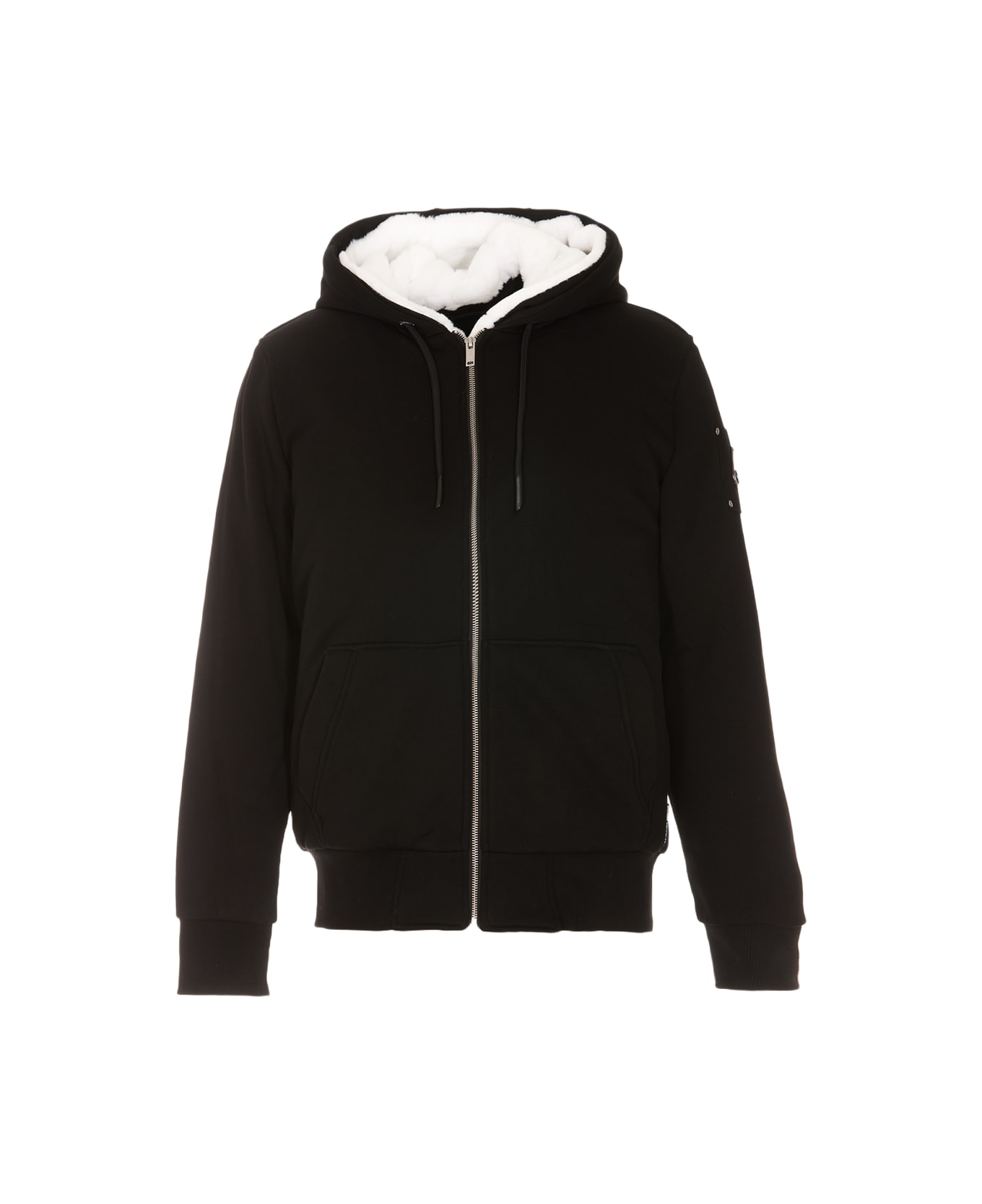 Moose Knuckles Black And White Cotton Casual Jacket - Black
