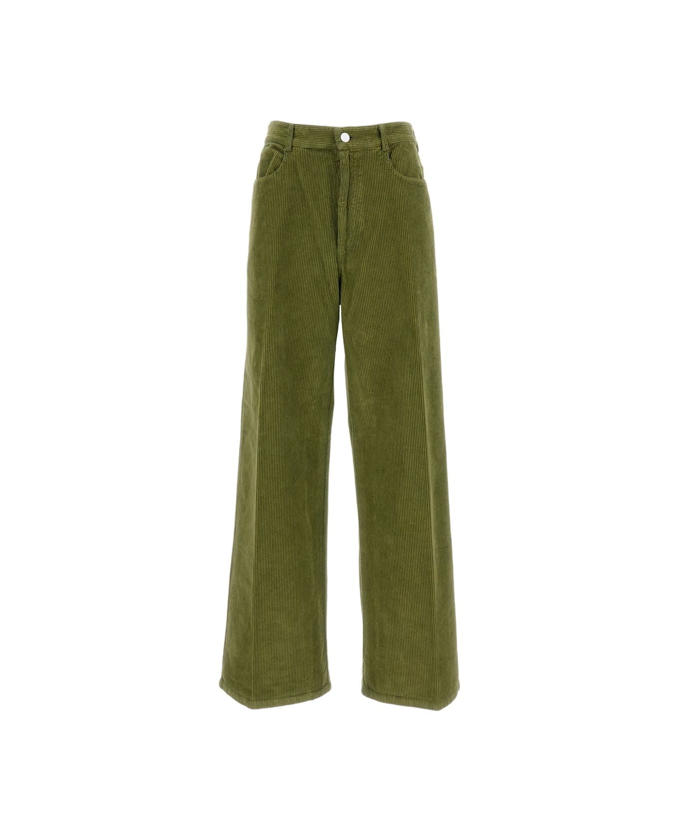 Cellar Door Ribbed Trousers - Green