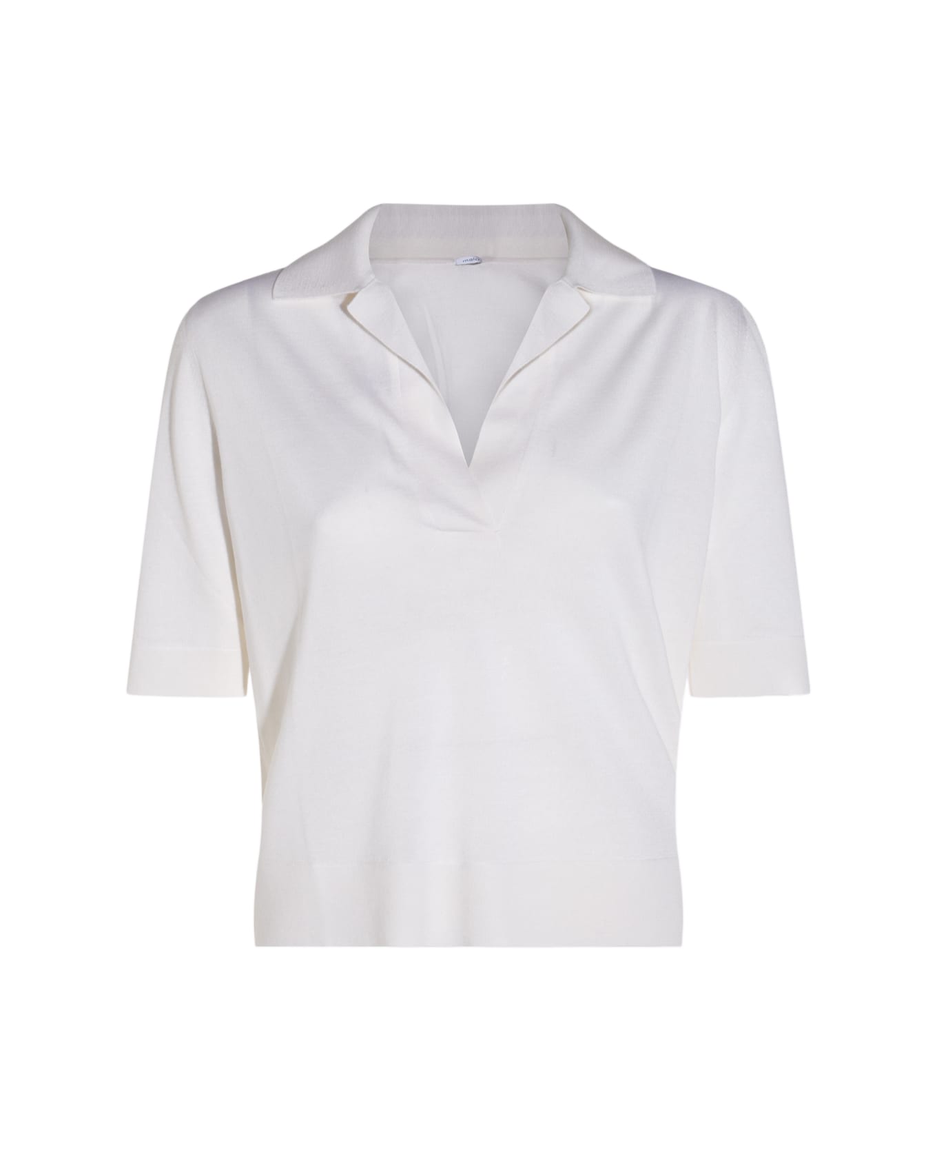 Malo White Wool Polo Shirt