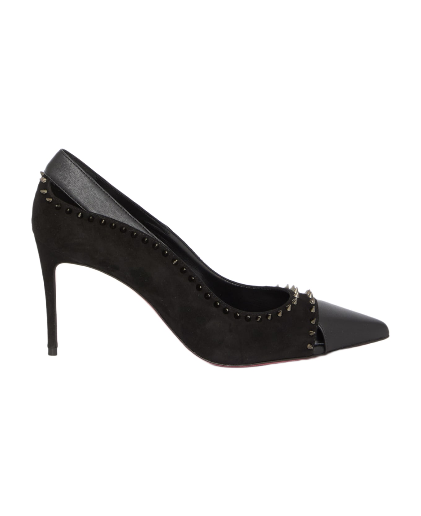 Christian Louboutin Duvette Spikes Pumps - BLACK