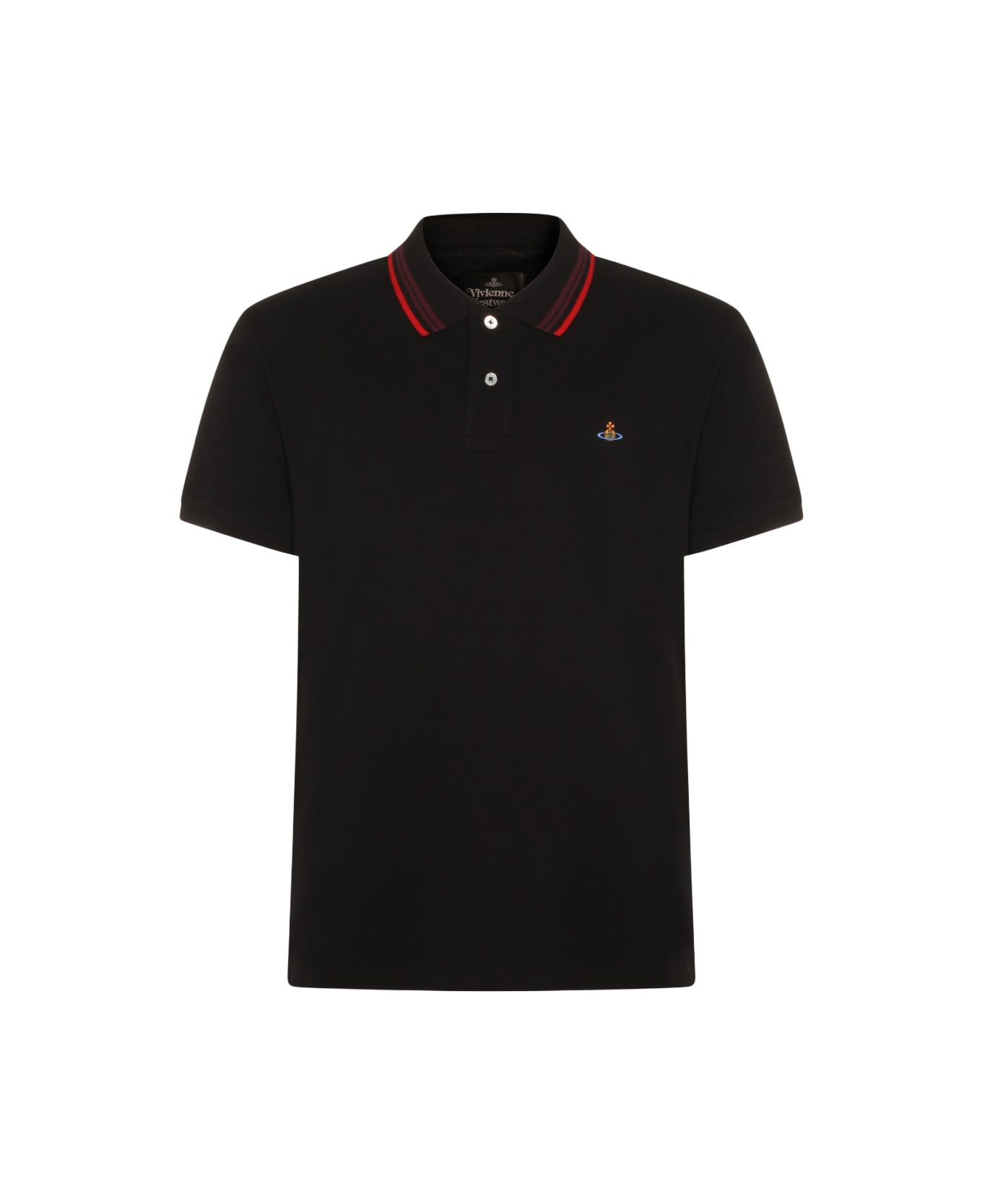 Vivienne Westwood Black Cotton Polo Shirt - Black