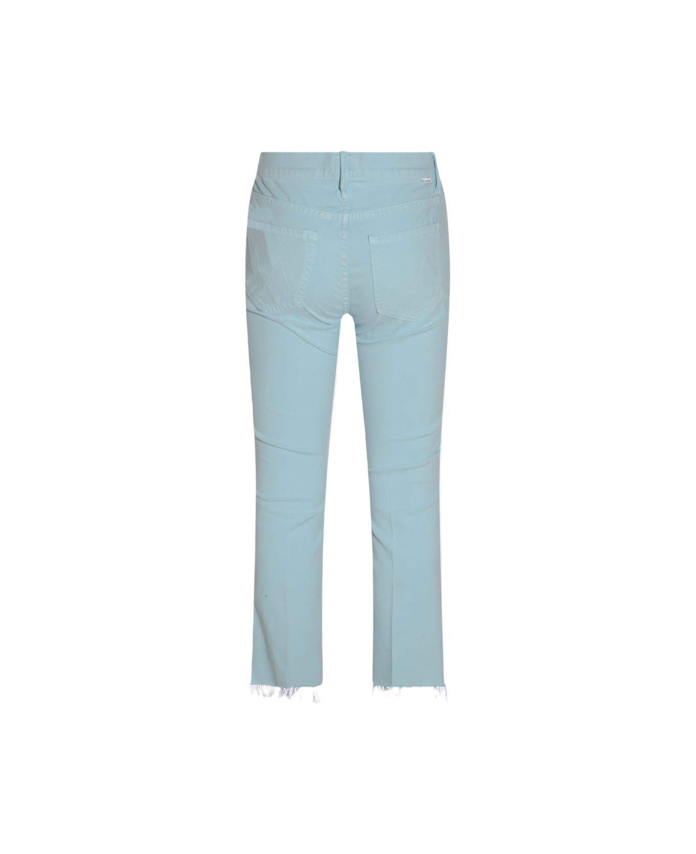 Mother Light Blue Cotton Jeans - BLUE GLOW