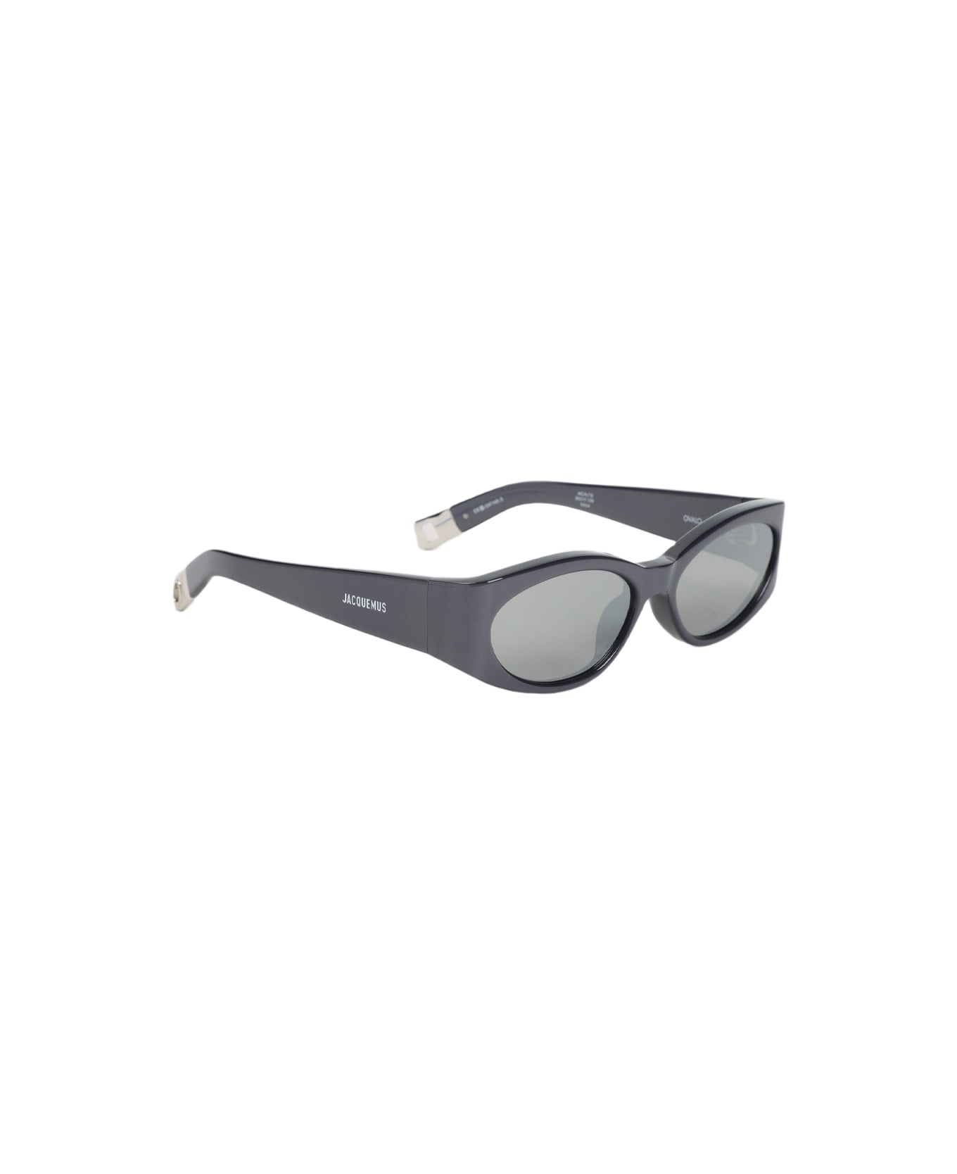 Jacquemus Ovalo Sunglasses - Metallic Gun Silver Silver