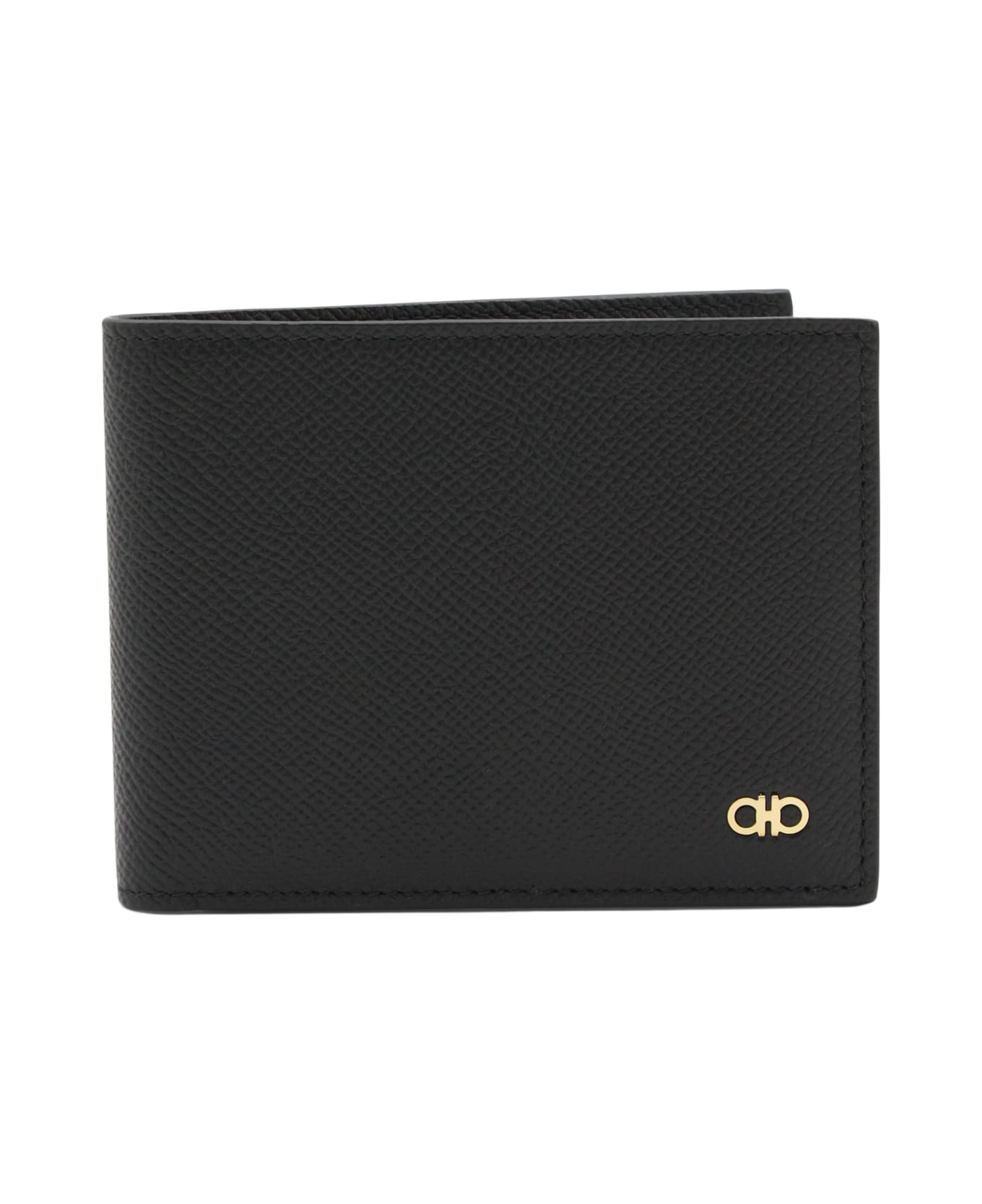 Ferragamo Black Leather Wallet - Black