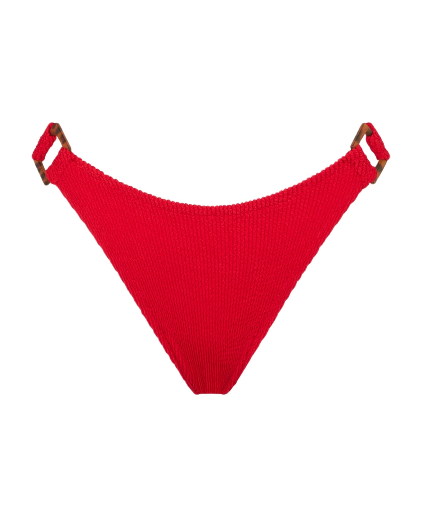 MC2 Saint Barth Woman Crinkle Cheeky Swim Briefs - RED