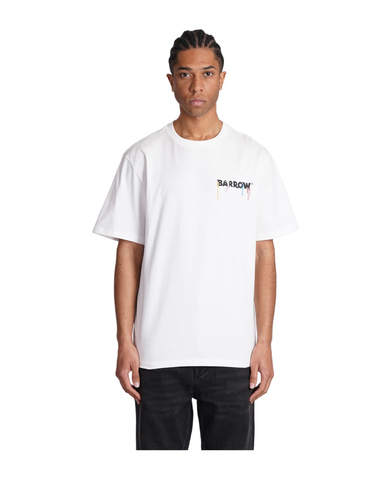Barrow White T-shirt With Barrow Spots Print - White Tシャツ