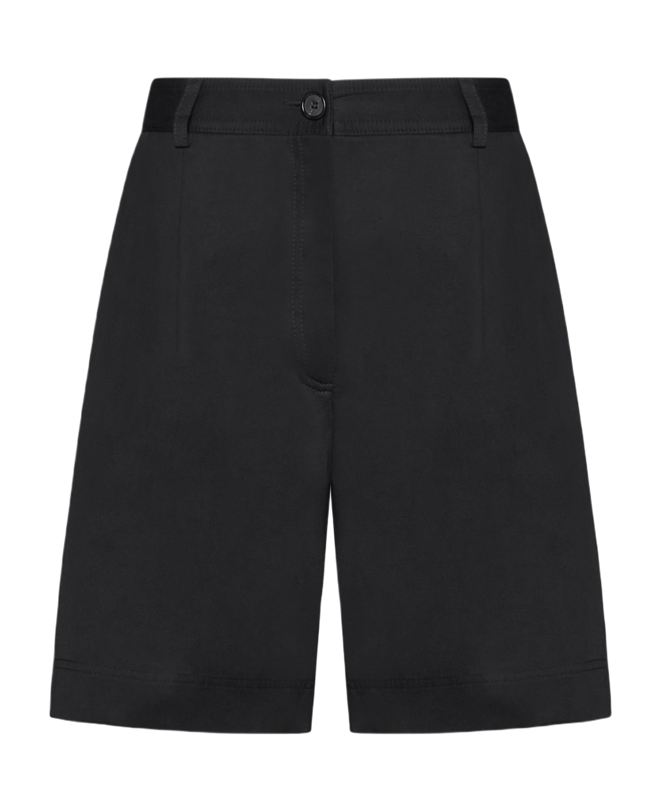 Totême Cotton Twill Shorts - BLACK