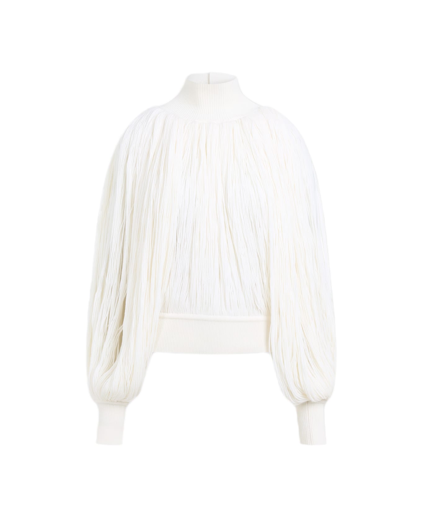 Alaia Alaïa Fringes Jumper - Blanc Casse