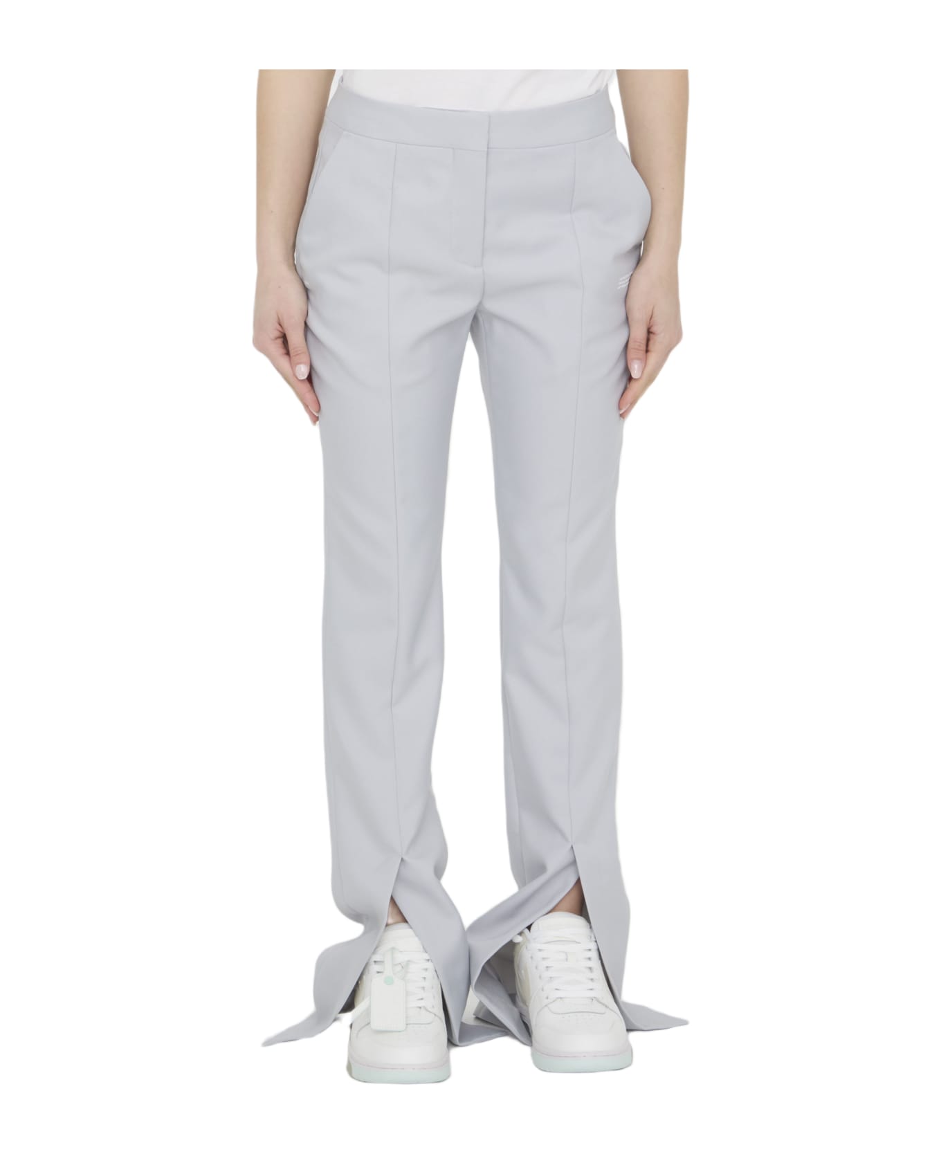 Off-White Corporate Tech Basic Slim Trousers - GREY ボトムス