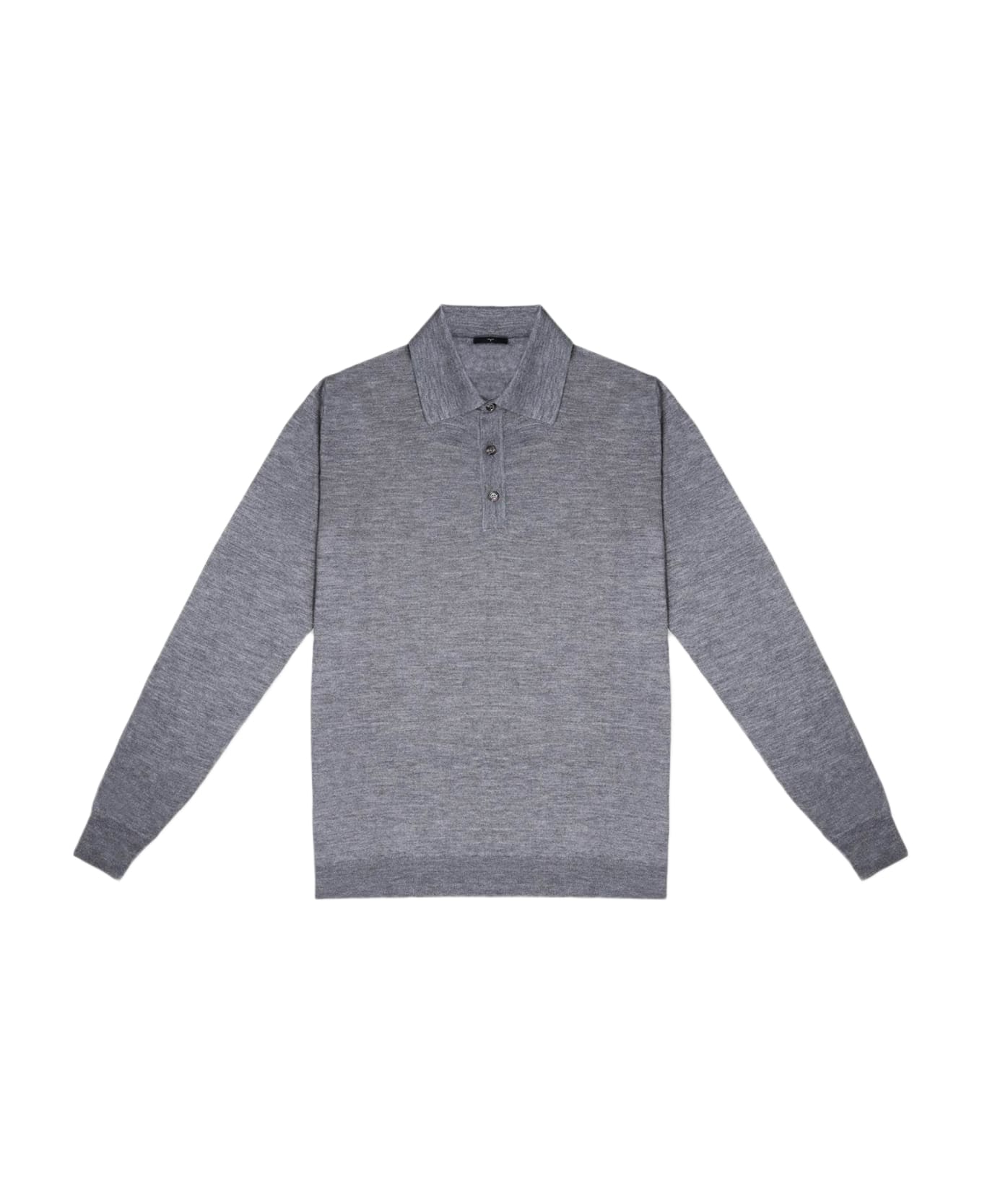 Larusmiani Long Sleeve Polo 'coppa Europa' Sweater - Gray