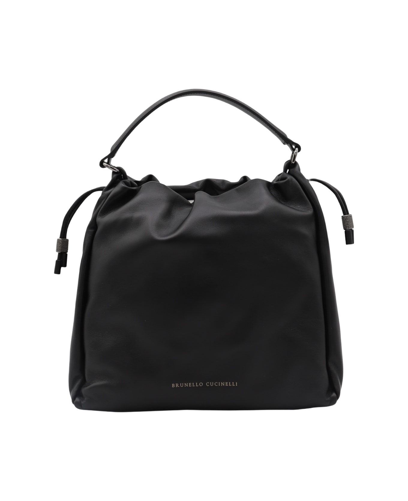 Brunello Cucinelli Black Leather Crossbody Bag - Nero
