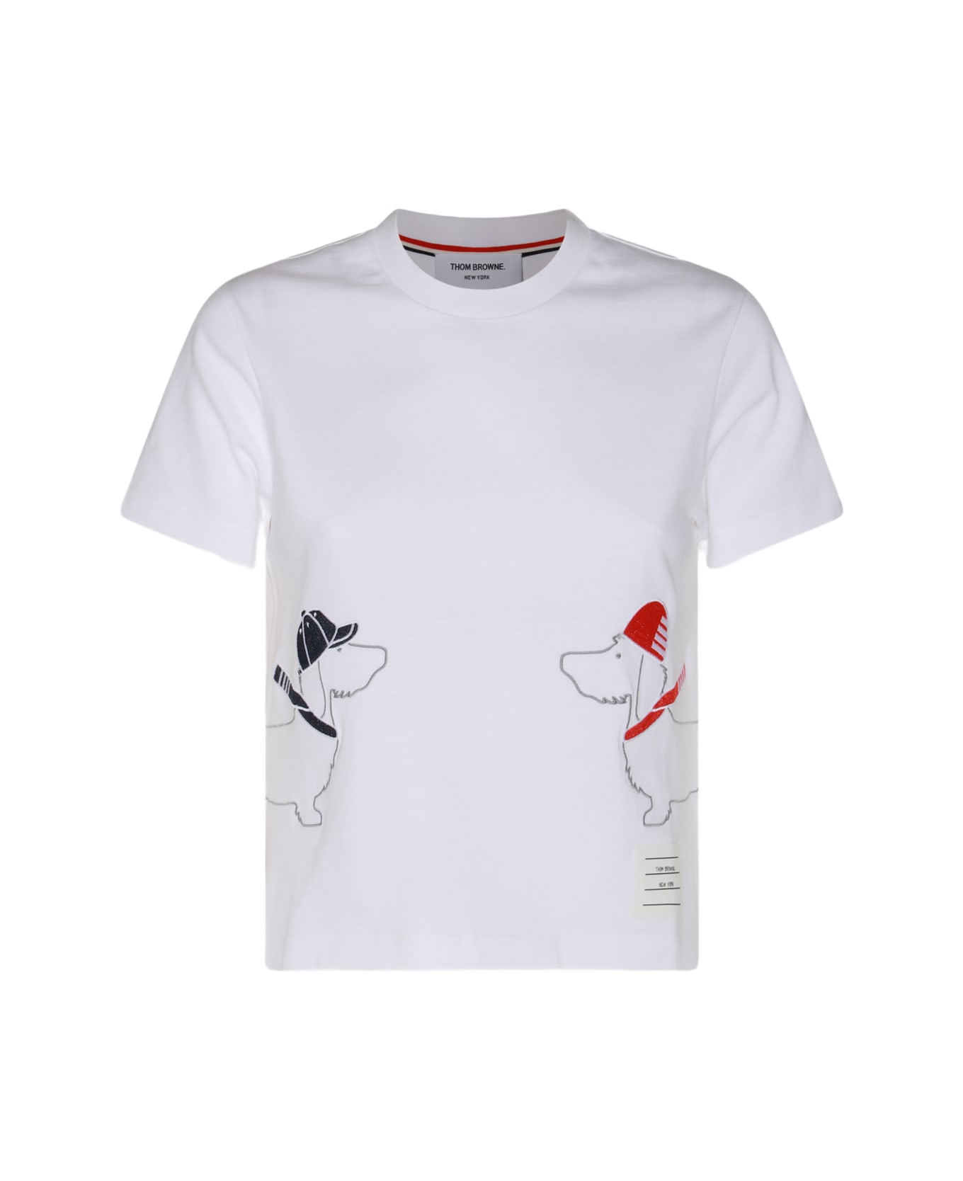 Thom Browne White Cotton T-shirt - White