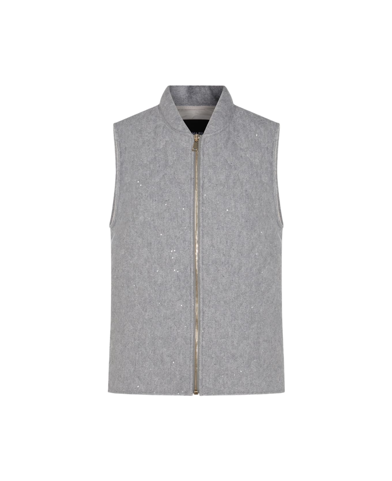 Fabiana Filippi Grey Down Jacket - Roccia