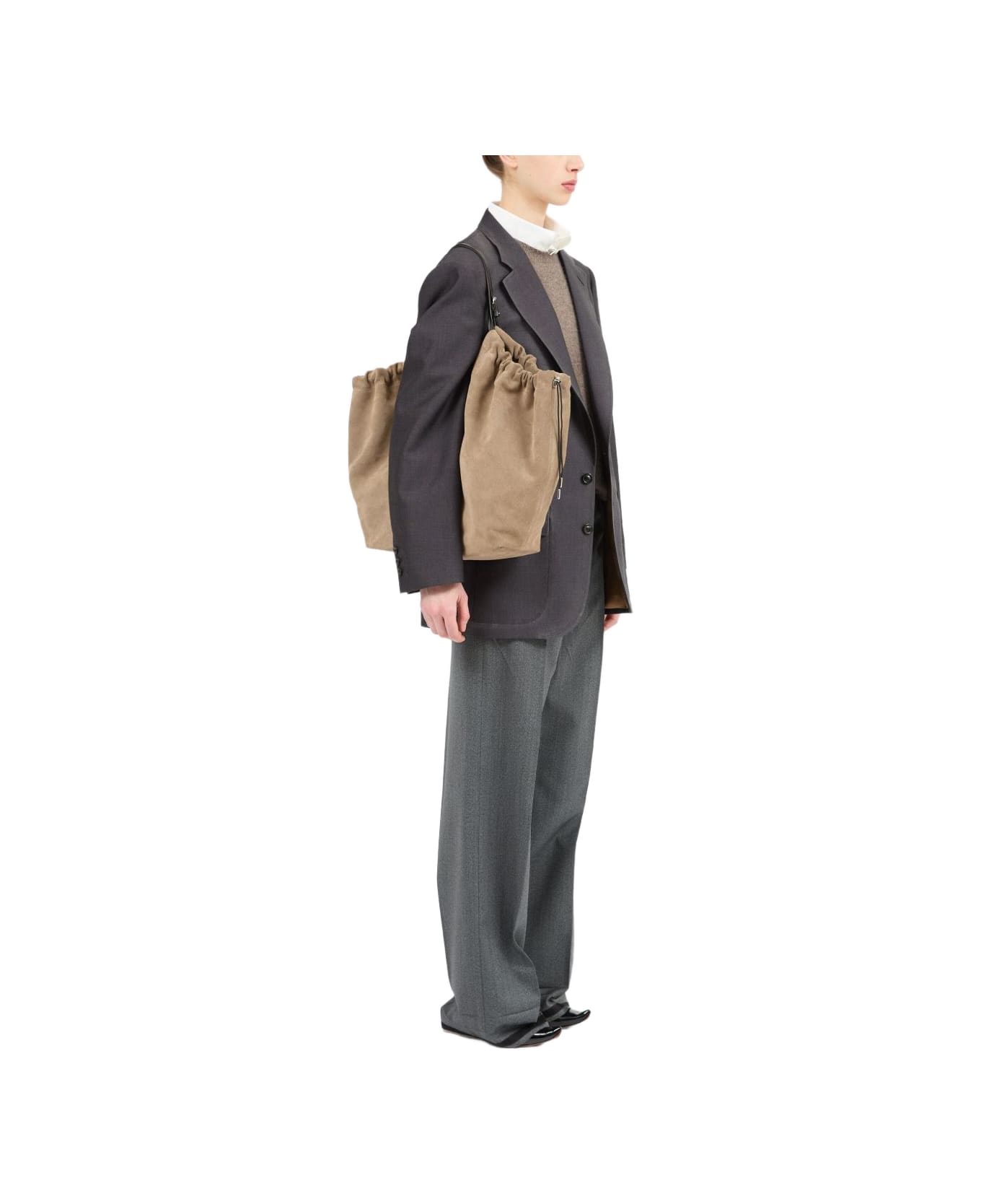 Maison Margiela Belt Bag Leather Tote - Beige