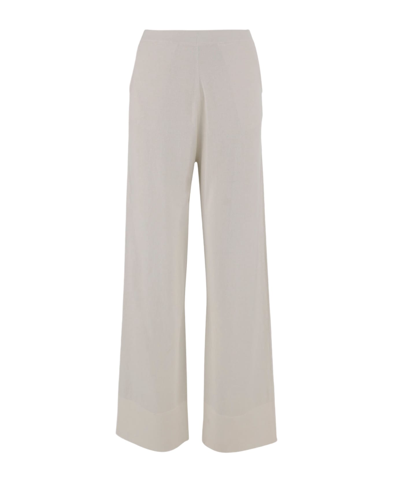 Allude Cotton Blend Pants - White