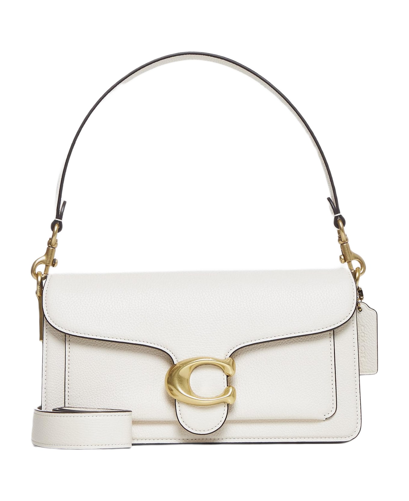 Coach Tabby 26 Leather Shoulder Bag - White