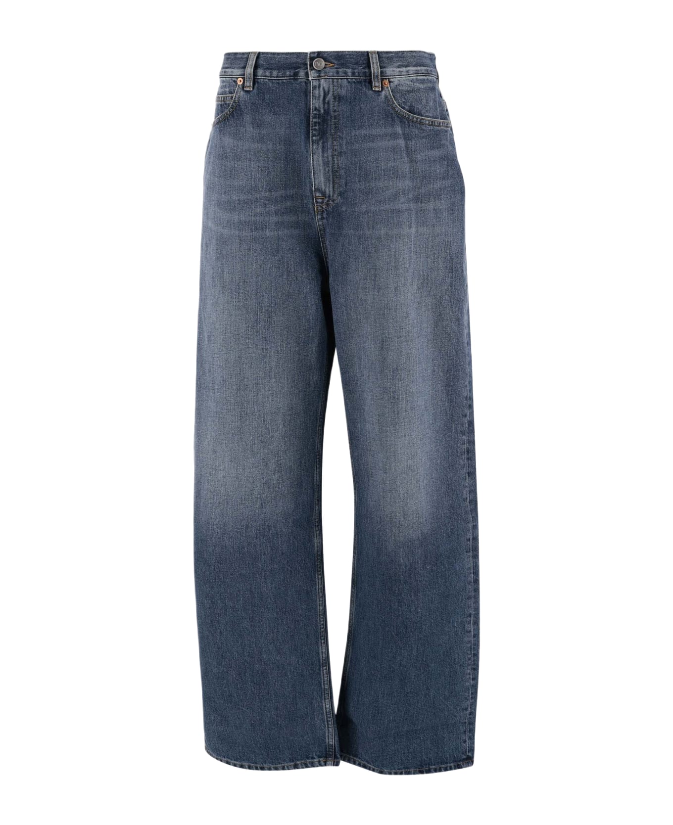 Valentino Cotton Denim Jeans - Medium blue
