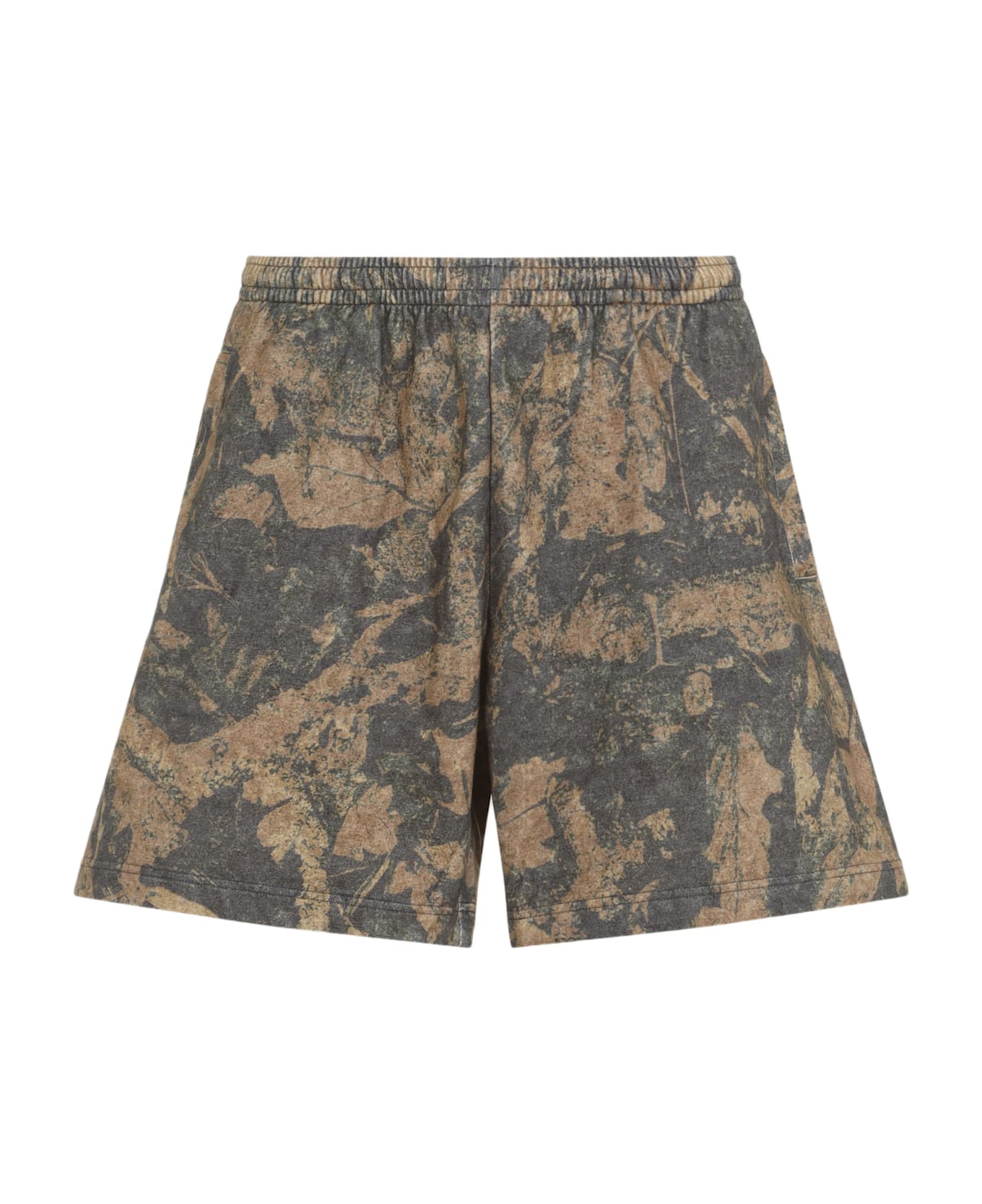 Acne Studios Cotton Bermudas - Dry Mud Brown Camo