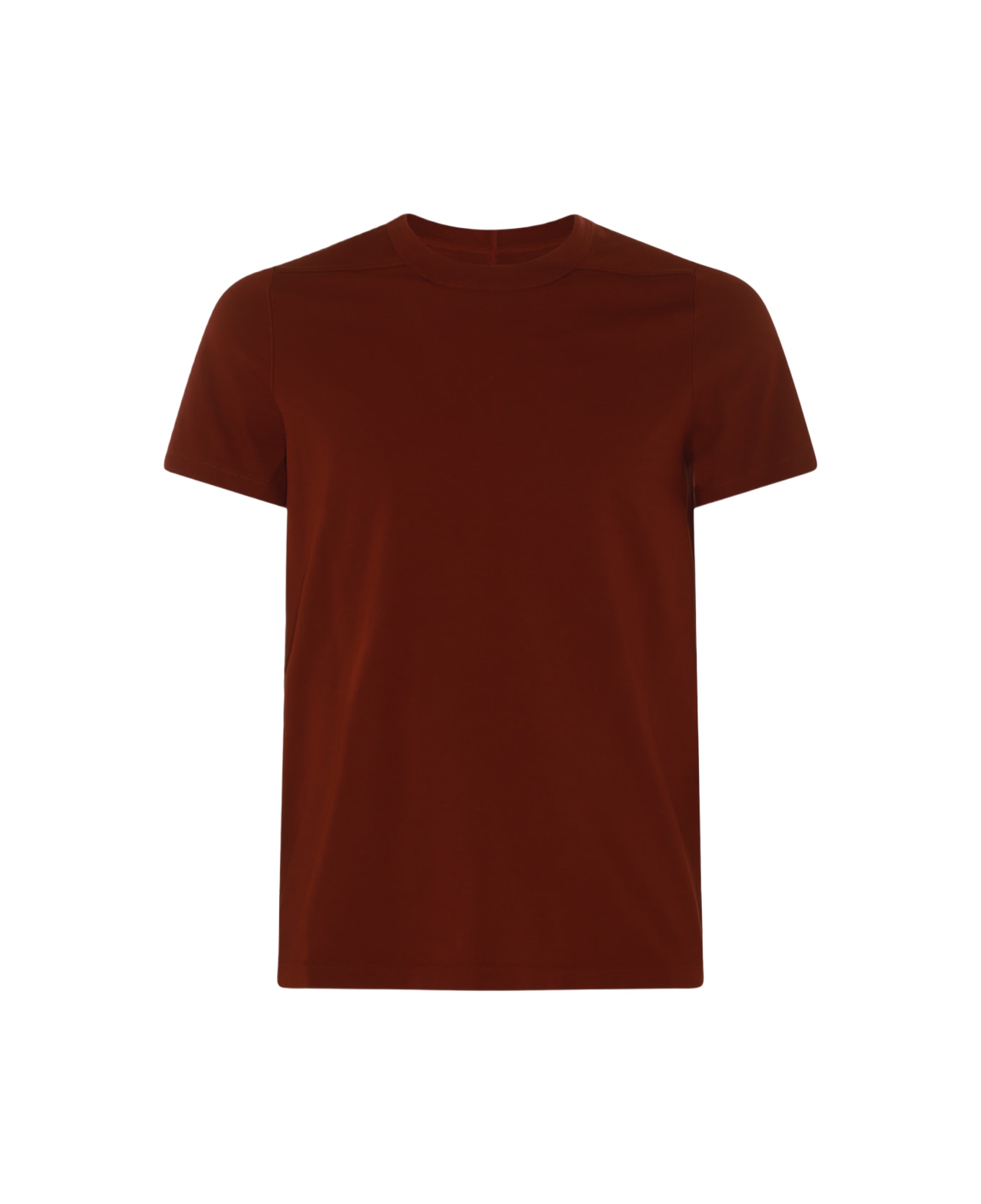 Rick Owens Dark Red Cotton T-shirt - HENNA