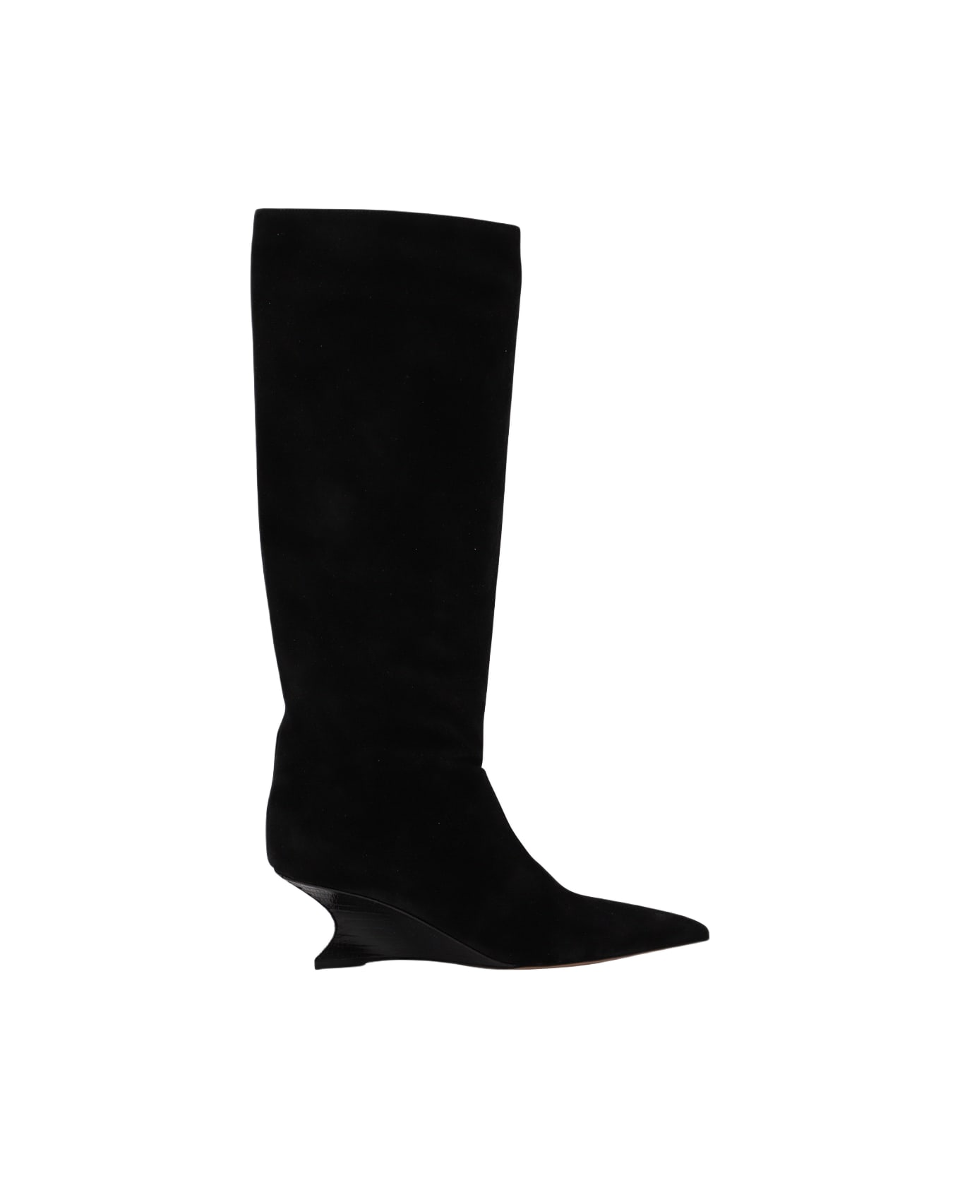 Paris Texas Black Leather Nina Boots - BLACK CARBONE