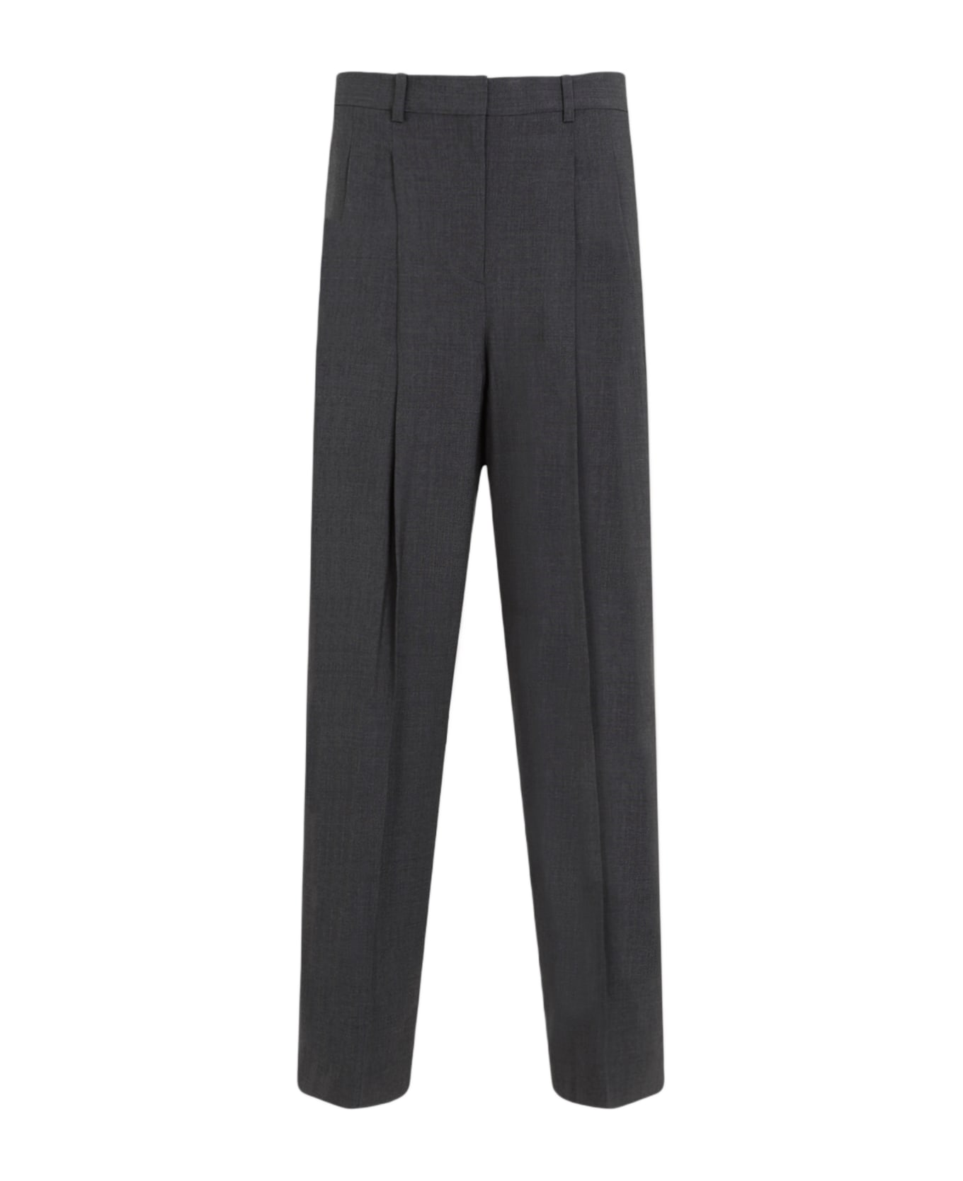 Theory Double Pleat Pants - Charcoal Melange